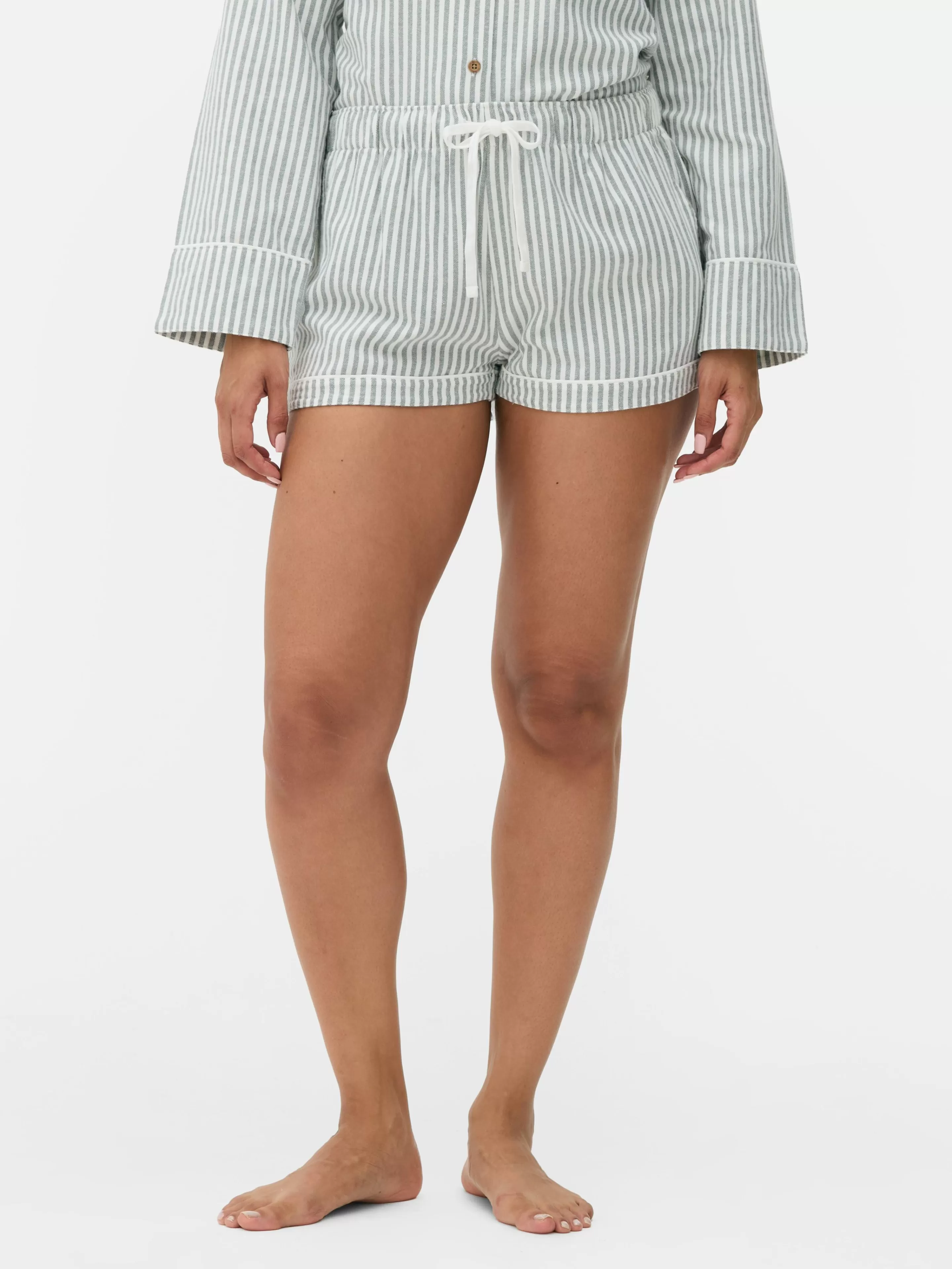 Mujer Primark Pantalones De Pijama | Pantalones Cortos De Pijama De Franela A Rayas