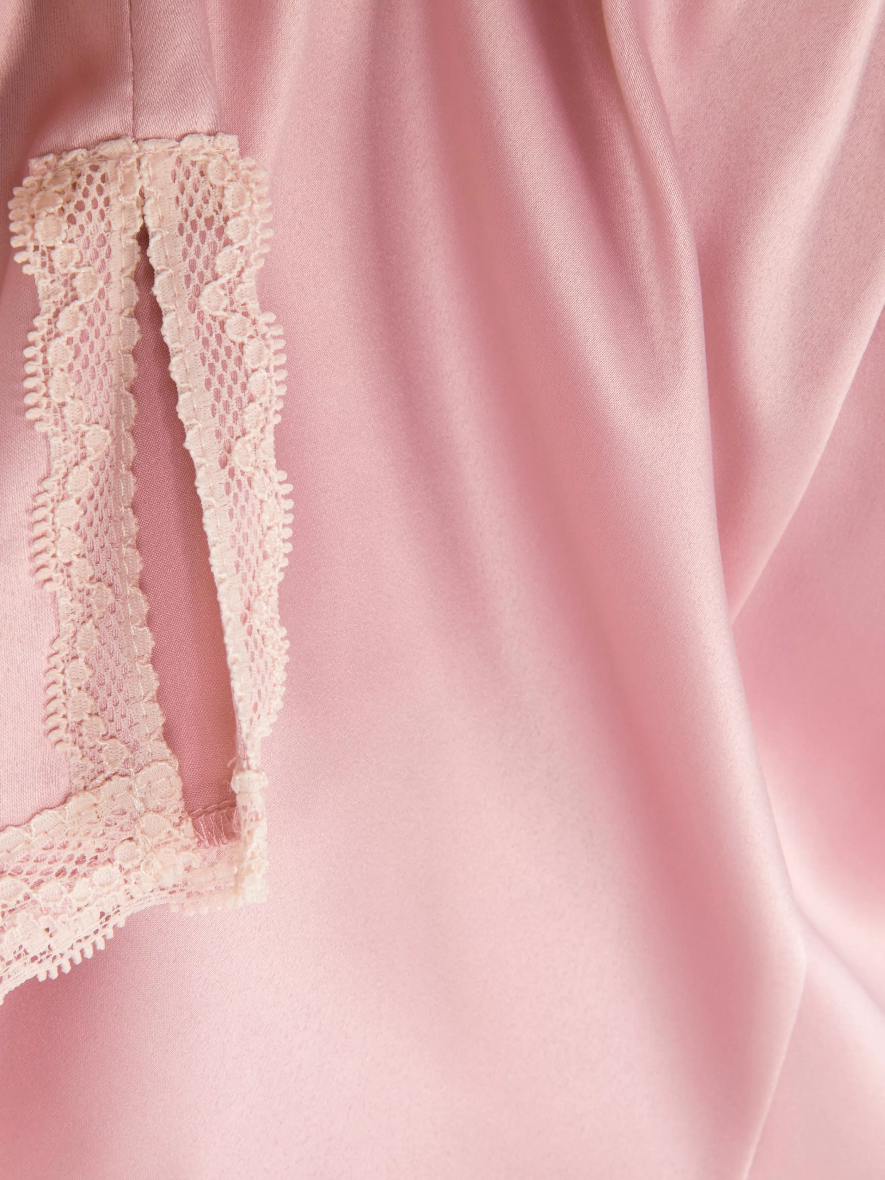 Mujer Primark Pantalones De Pijama | Pantalones Cortos De Pijama De Satén Con Encaje