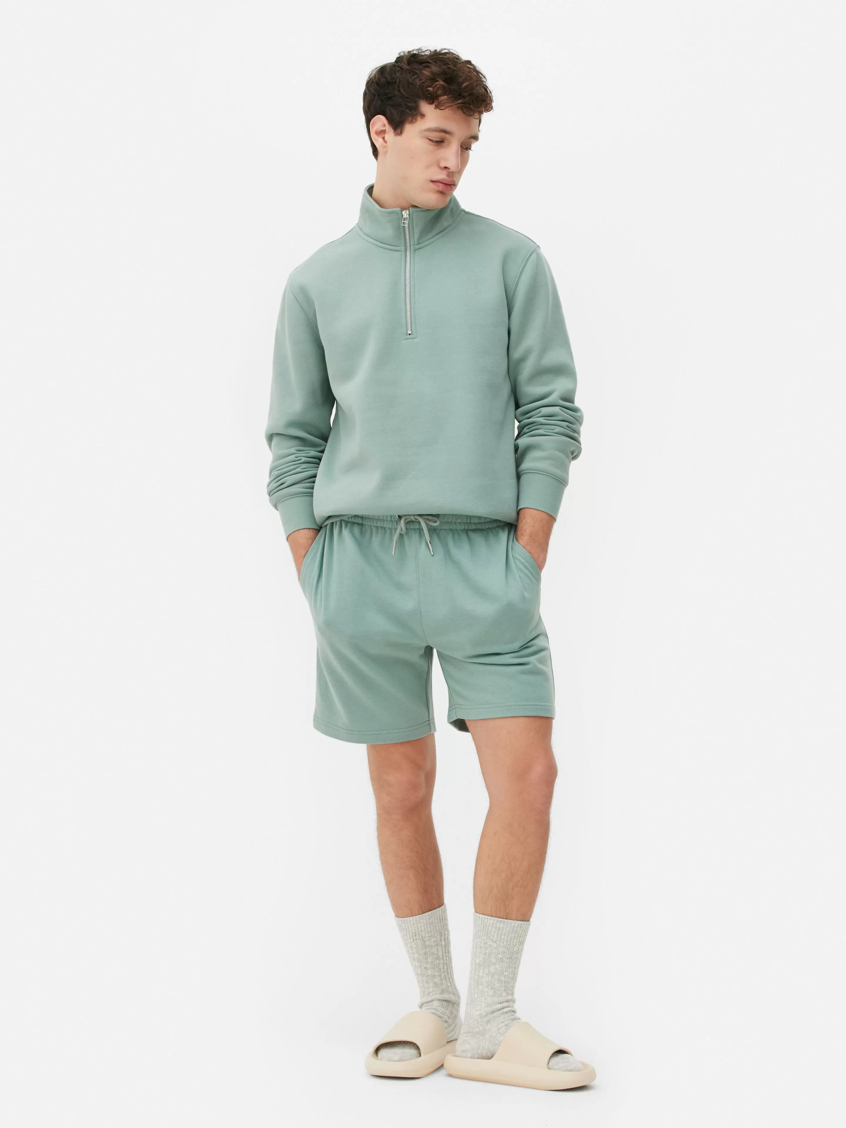 Hombre Primark Pantalones Cortos | Pantalones Cortos De Punto Con Cordón De Ajuste