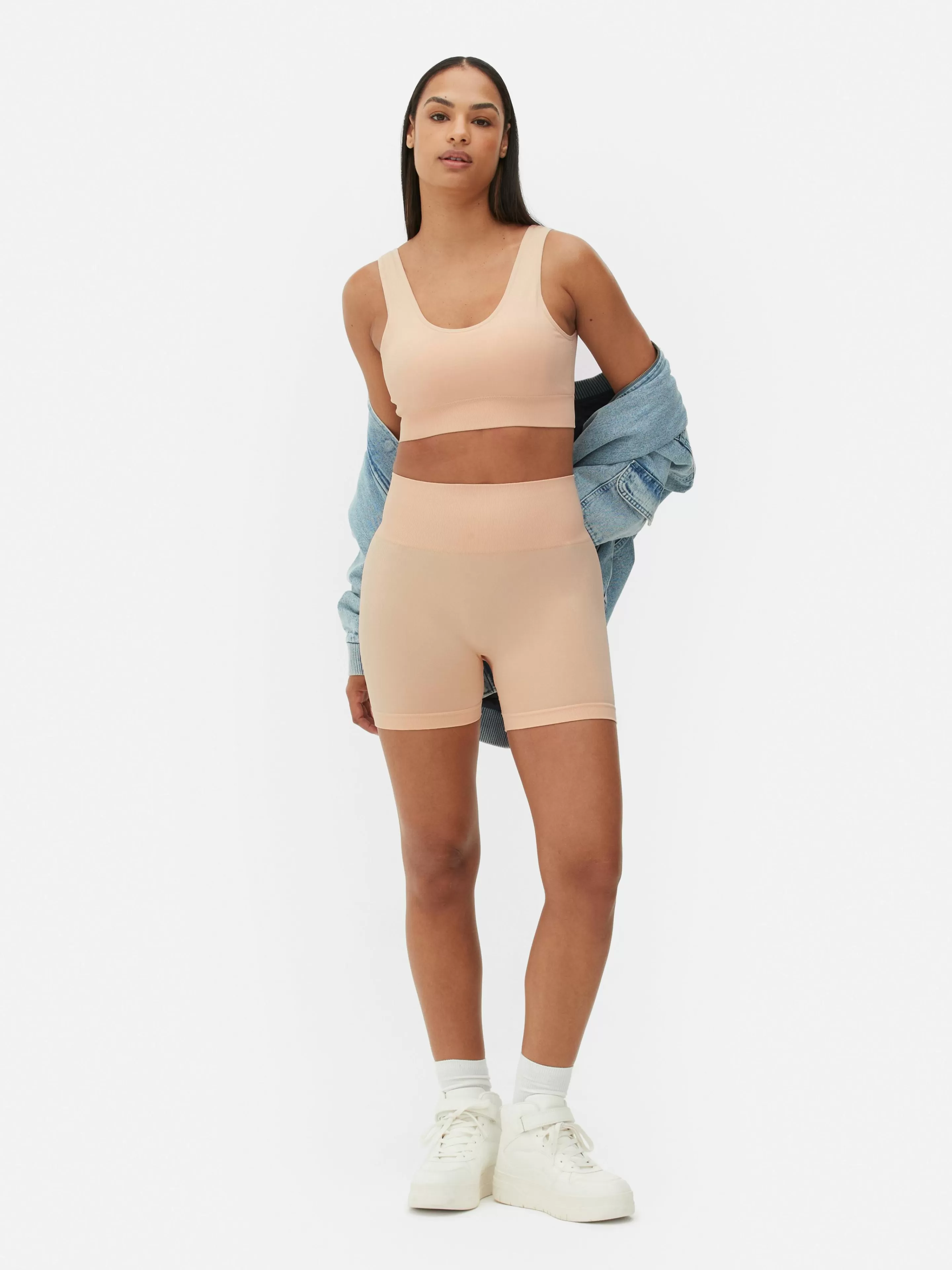 Mujer Primark Ropa De Gimnasio Y Deportiva | Pantalones Cortos De Talle Alto De Yoga Sin Costuras