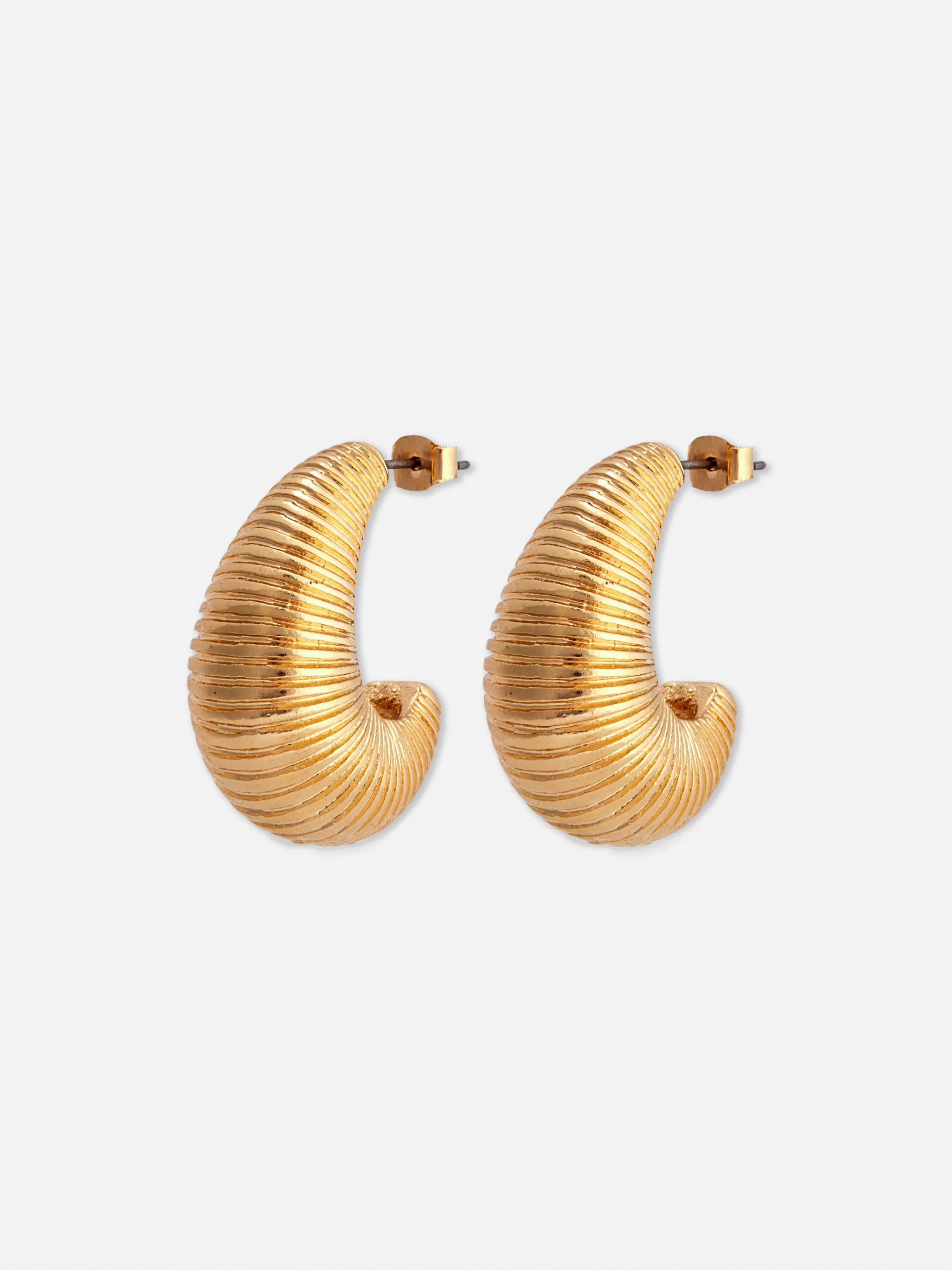 Mujer Primark Bisutería | Pendientes De Aro En Forma De Gota Con Textura