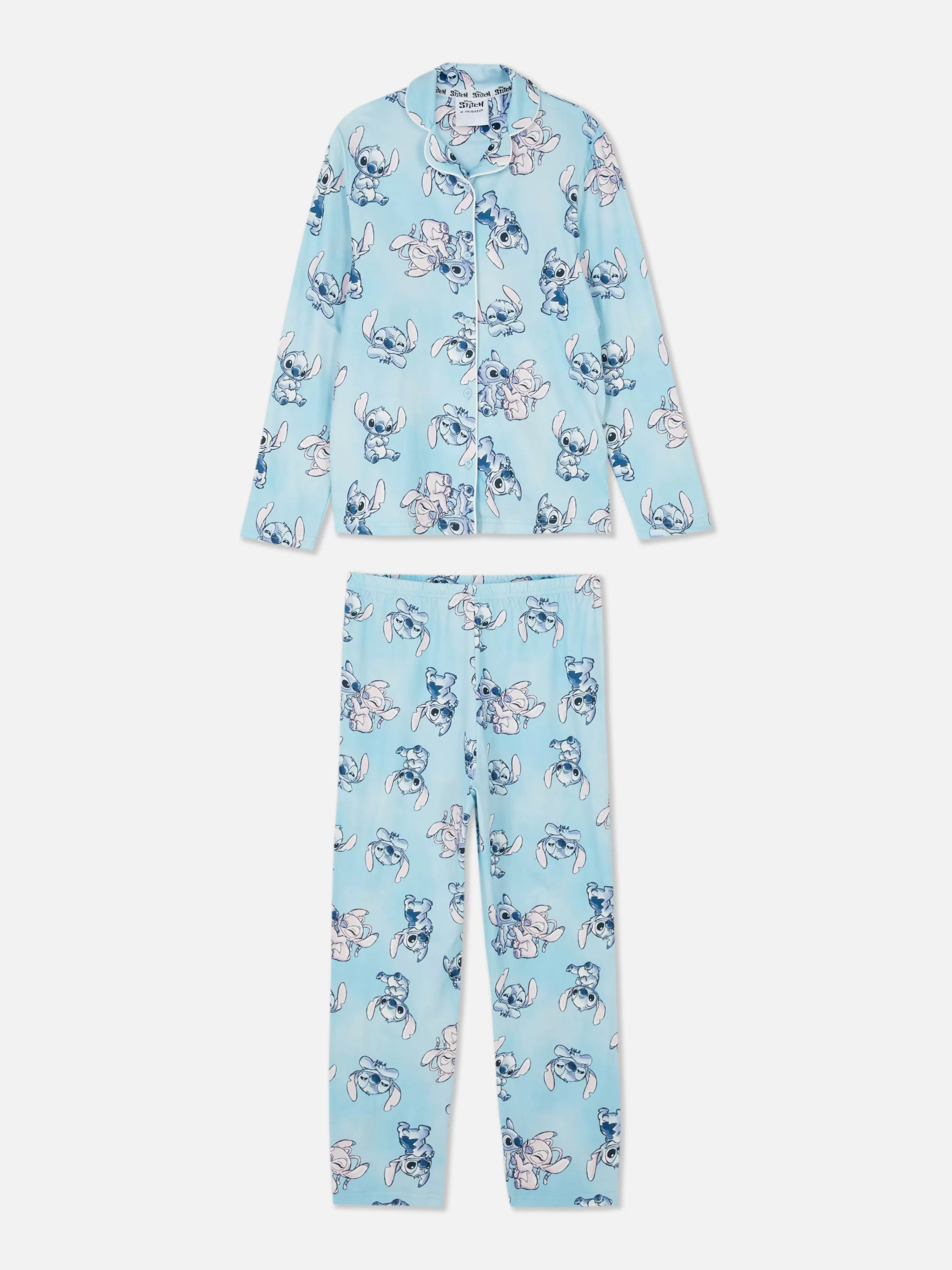 Niños Primark Pijamas Y Ropa Para Dormir | Pijama Con Camisa De Manga Larga De Stitch Y Ángel