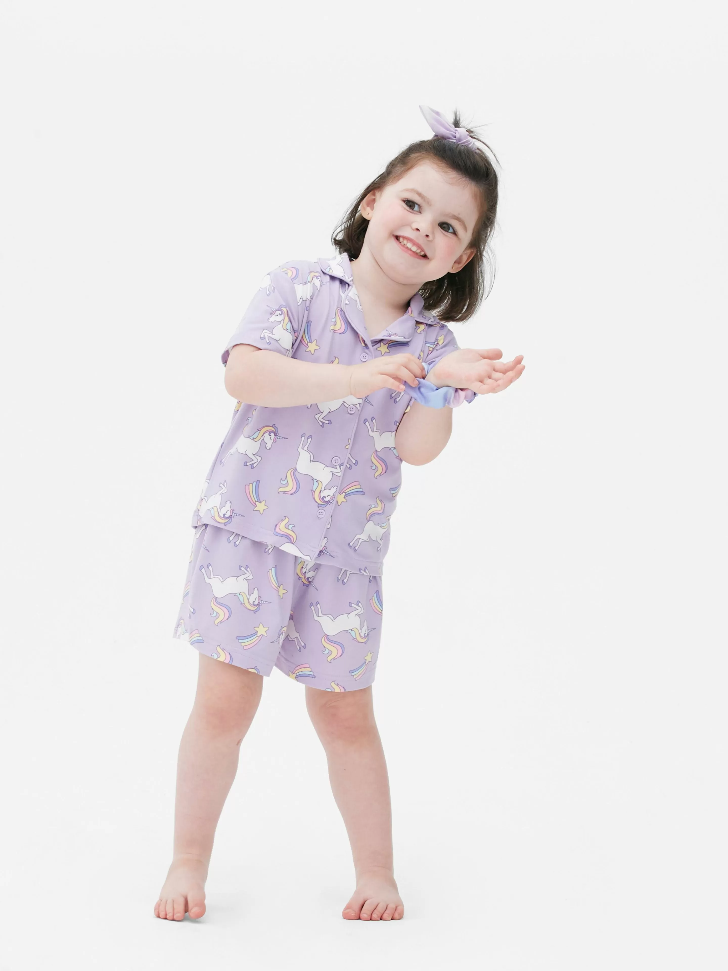 Niños Primark Pijamas Y Ropa Para Dormir | Pijama Con Camisa Y Pantalón Corto De Unicornios