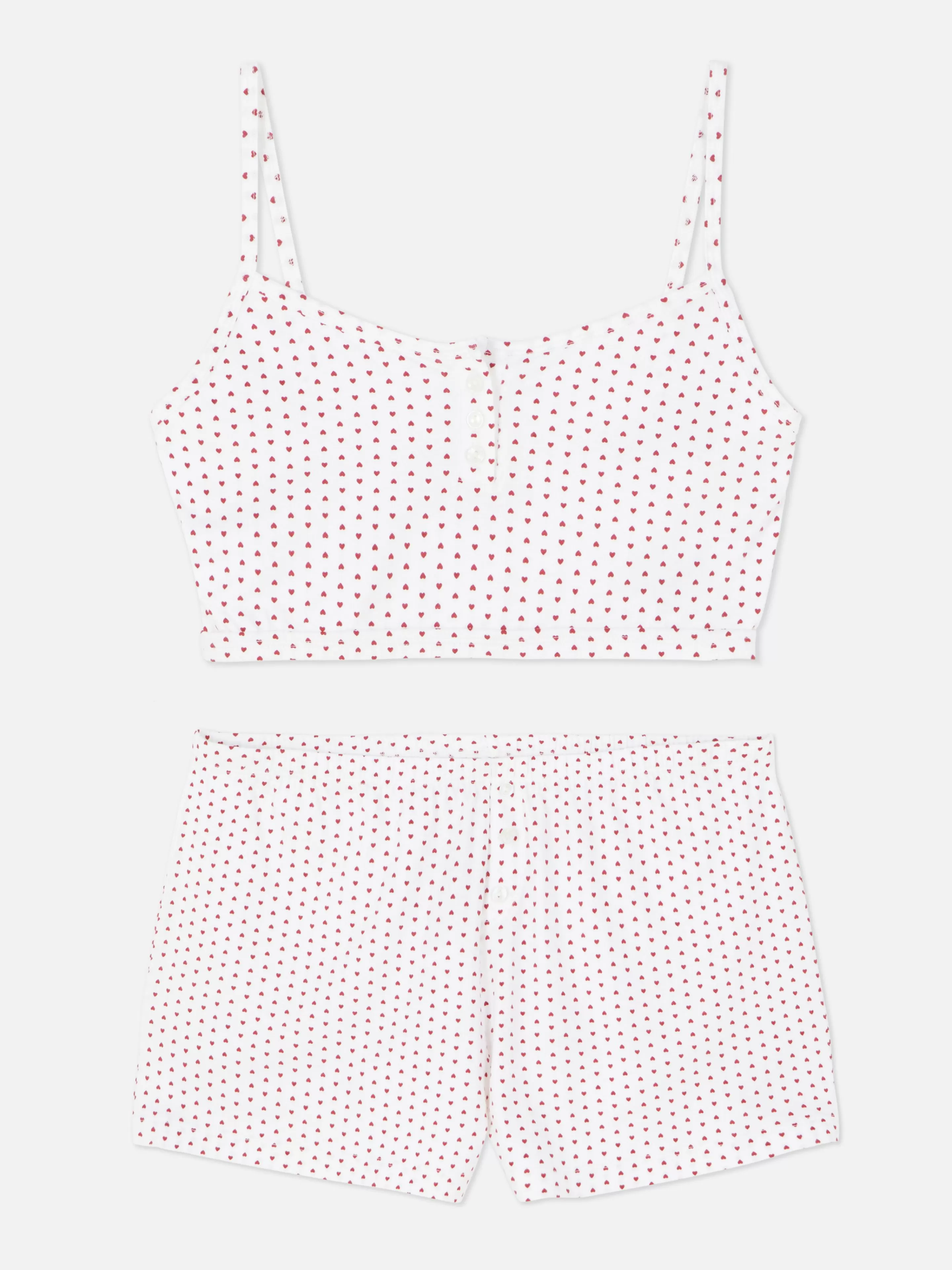 Mujer Primark Sets De Pijamas | Pijama Con Top Corto De Tirantes Y Pantalones Cortos