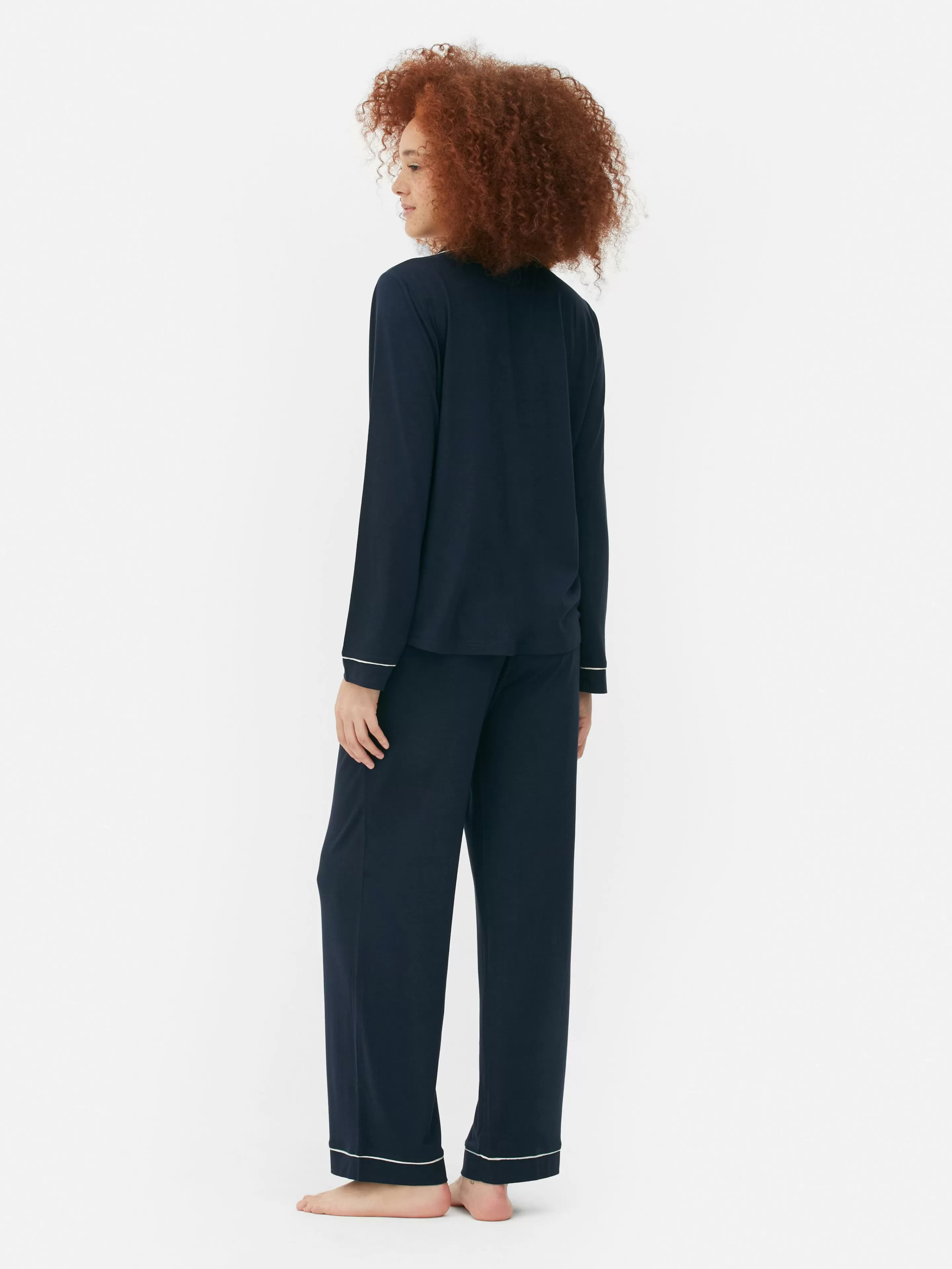Mujer Primark Sets De Pijamas | Pijamas De Punto De Manga Larga Y Corte Boyfriend