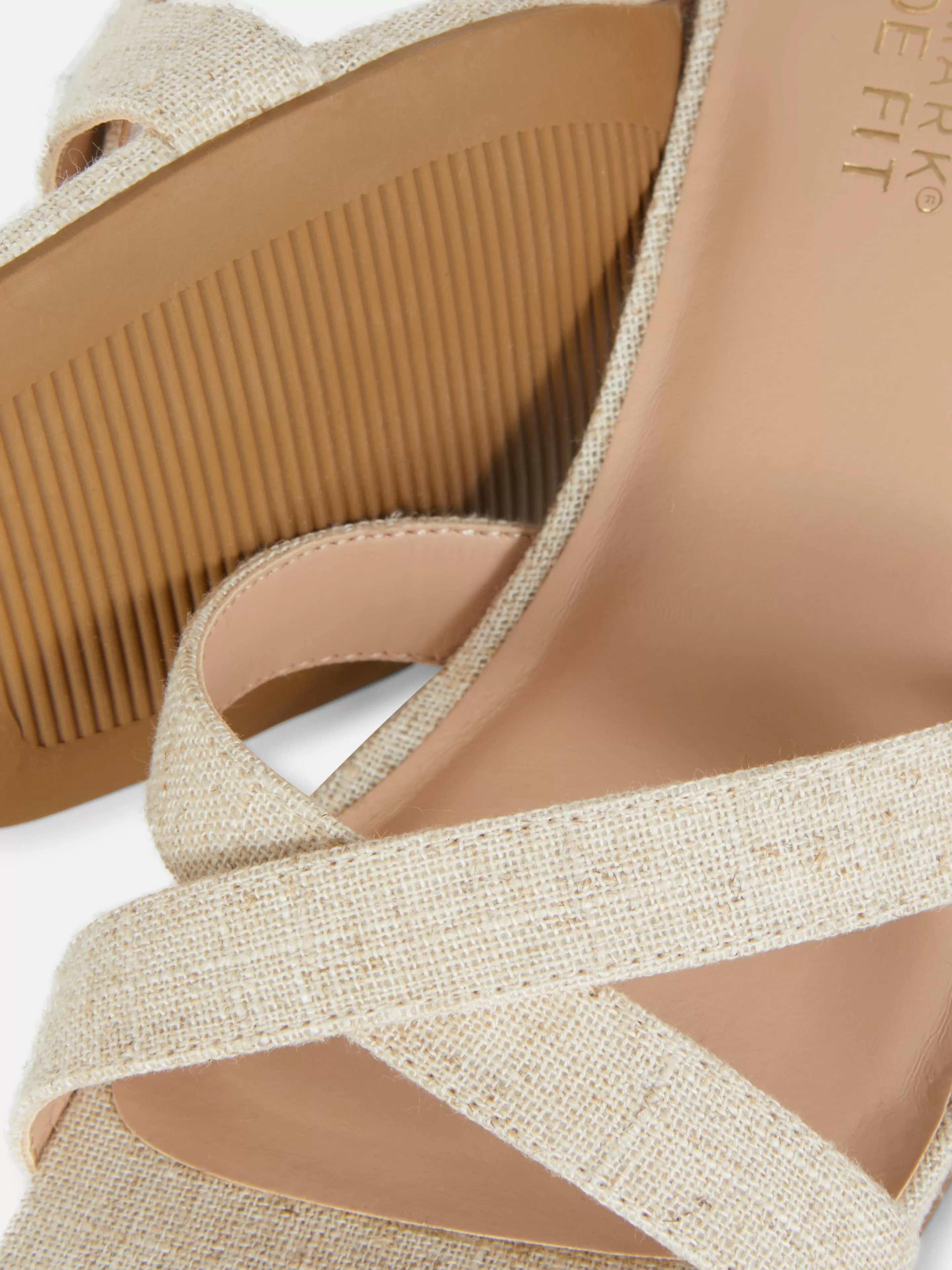 Mujer Primark Tacones | Sandalias De Tacón Y Horma Ancha Con Tira Tejida