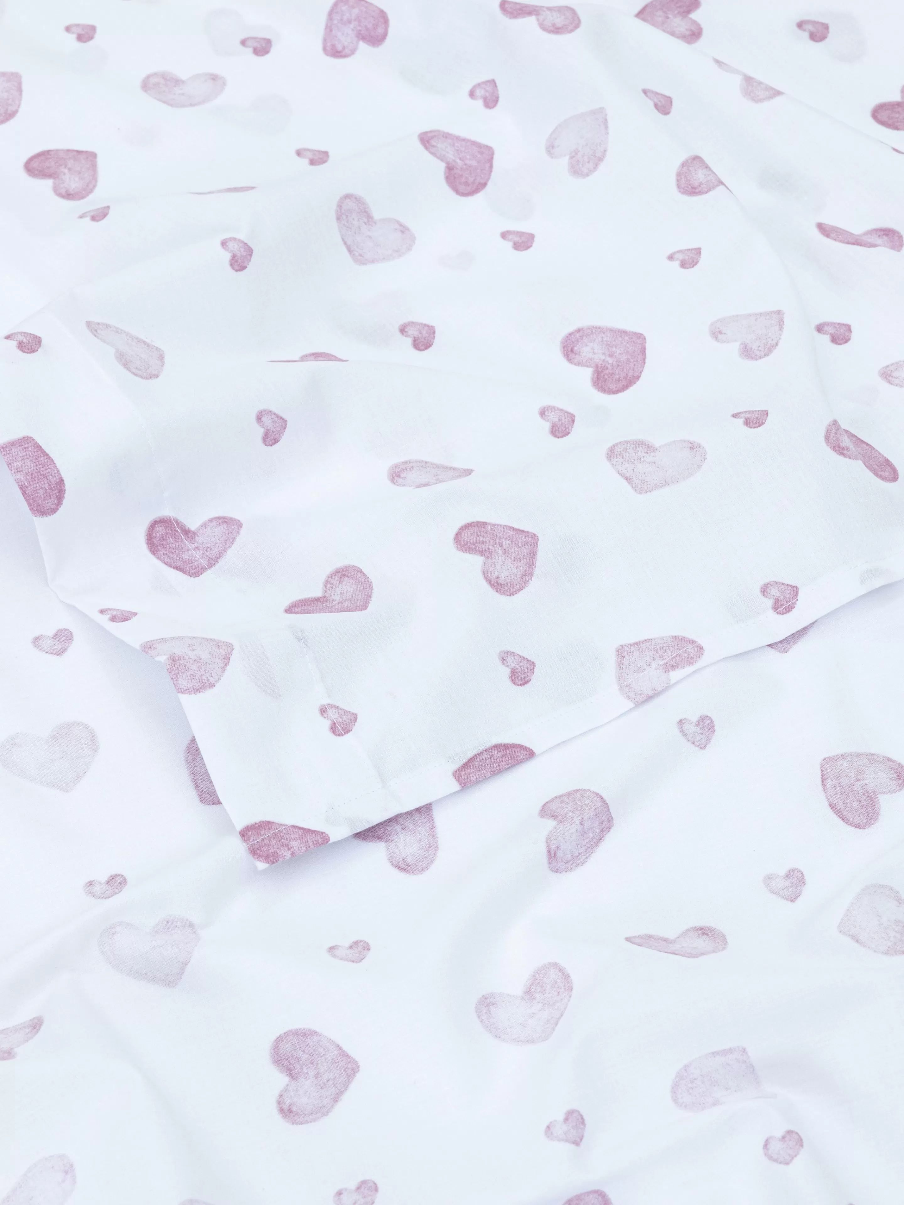 Primark Sábanas Y Fundas De Almohada | Sábana Encimara Para Cama Doble Con Corazones