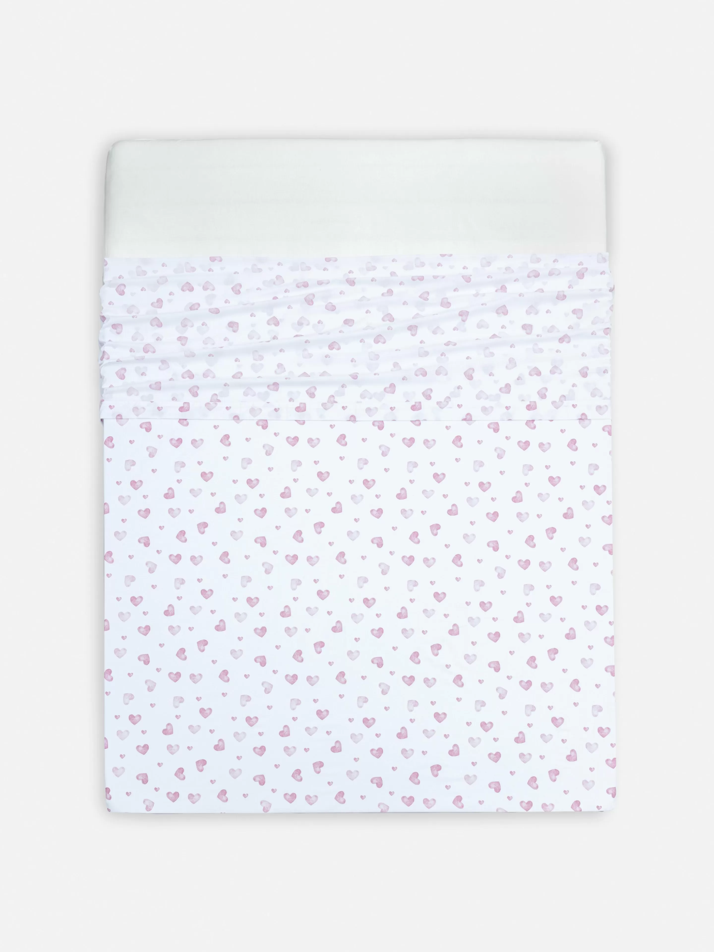 Primark Sábanas Y Fundas De Almohada | Sábana Encimera Con Corazones Para Cama King Size