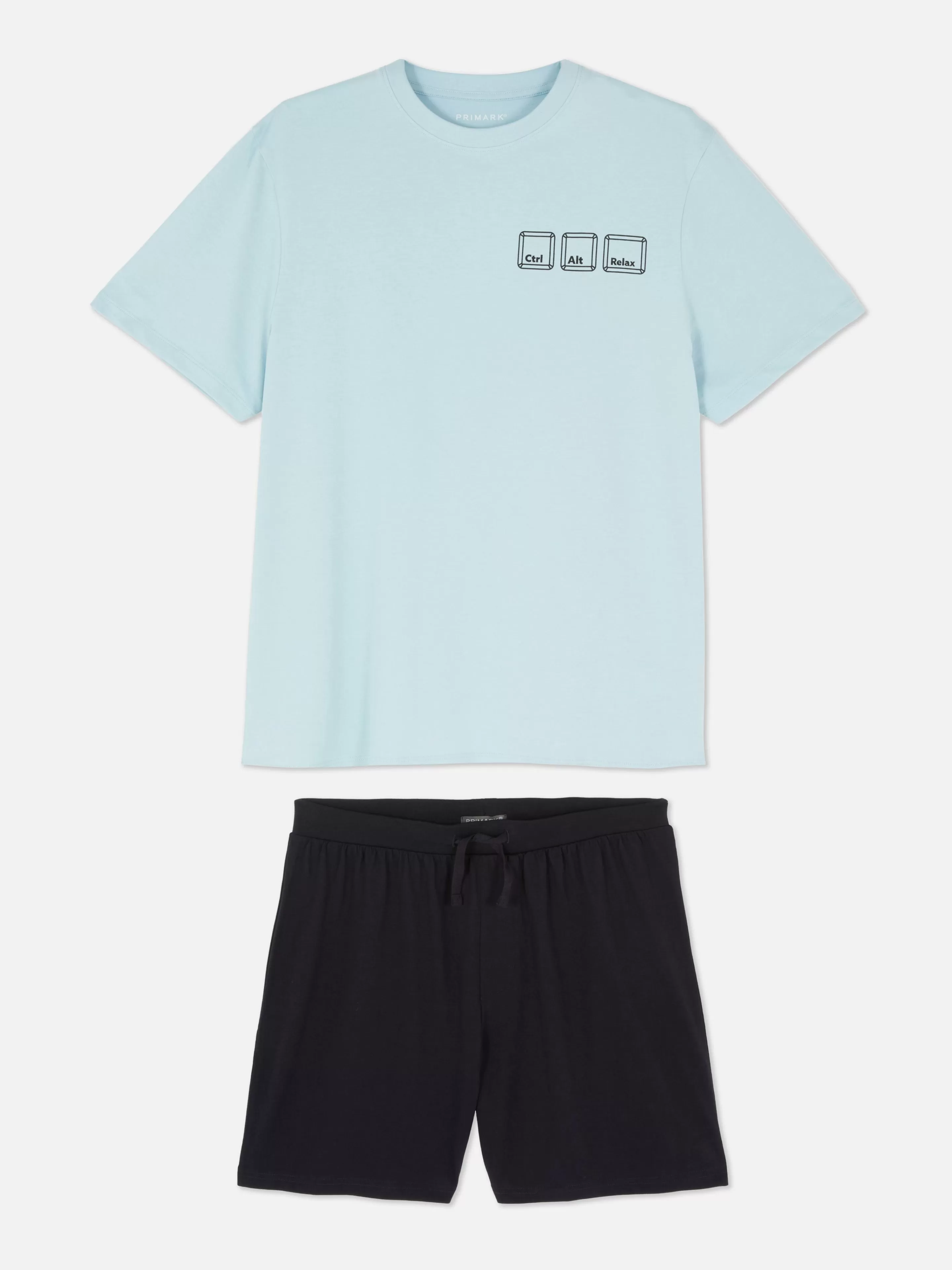Hombre Primark Pijama | Set De Pijama De Pantalones Cortos Y Camiseta