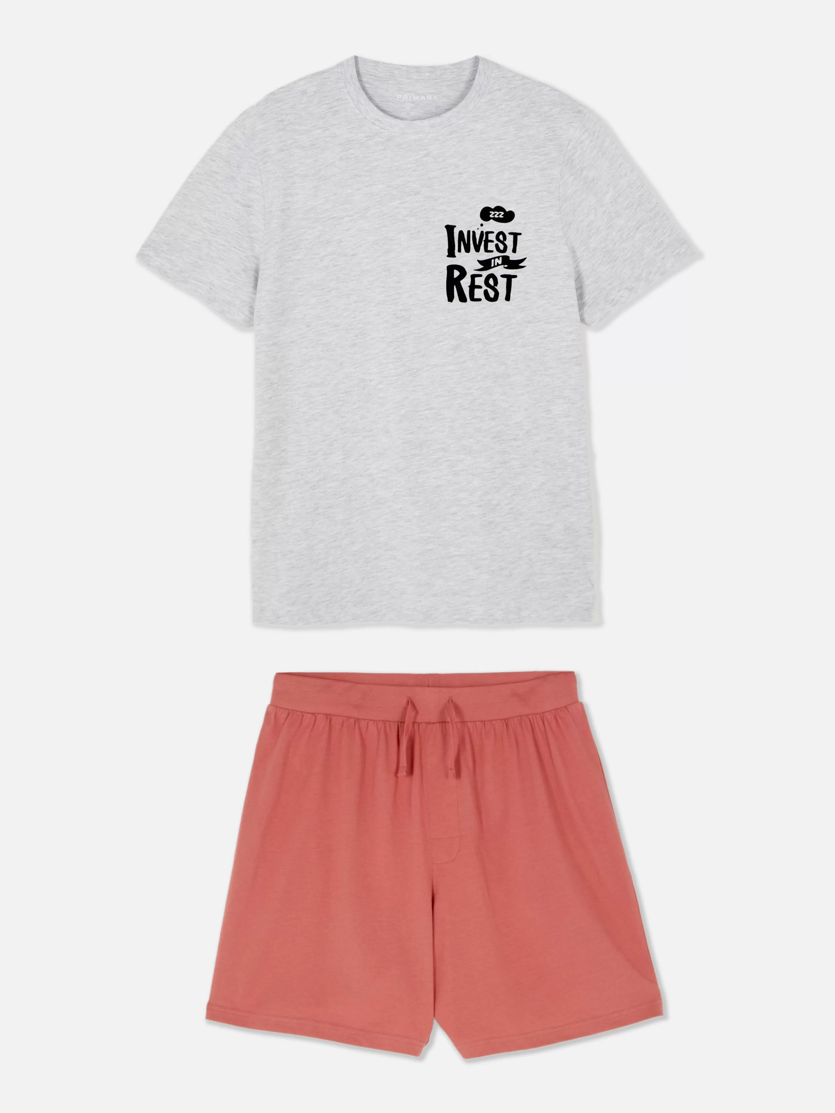 Hombre Primark Pijama | Set De Pijama De Pantalones Cortos Y Camiseta