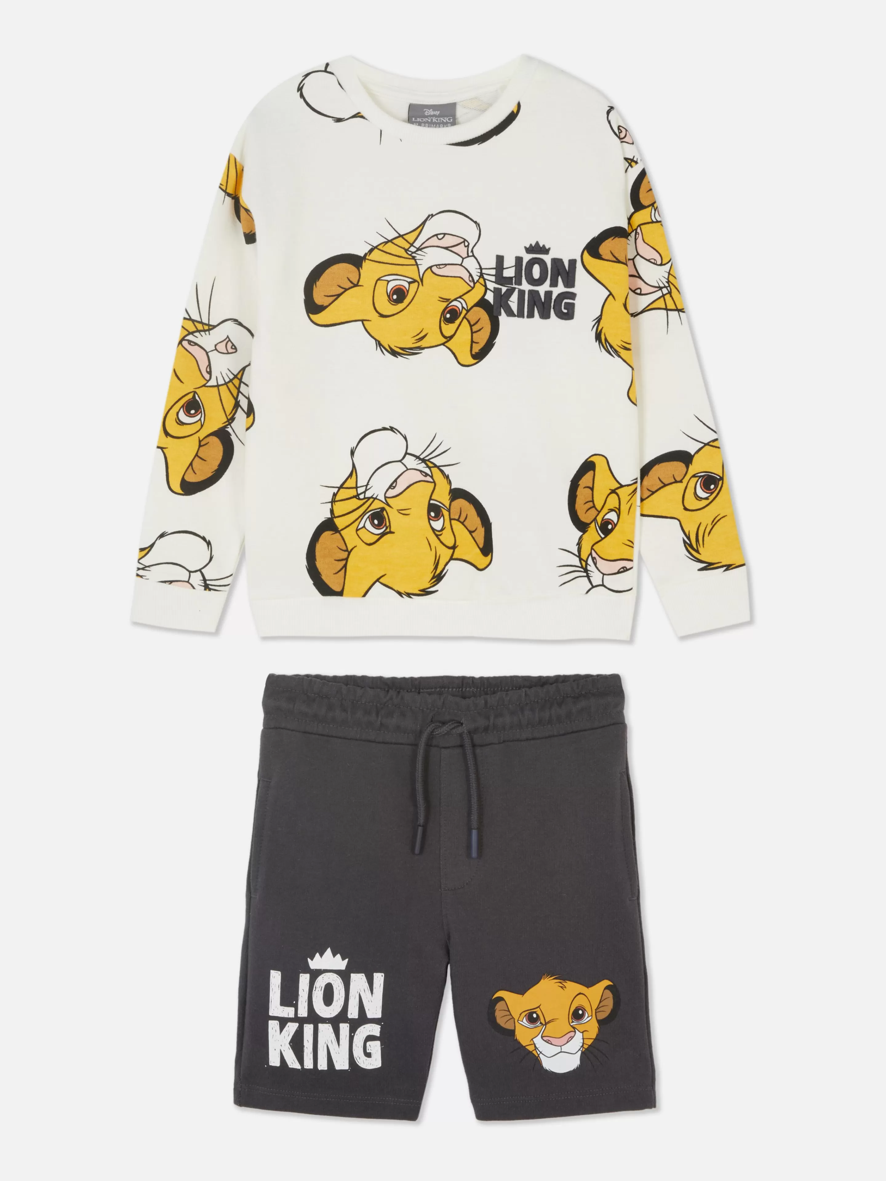 Niños Primark Conjuntos Y Sets | Set De Sudadera Y Pantalones Cortos A Juego De Simba