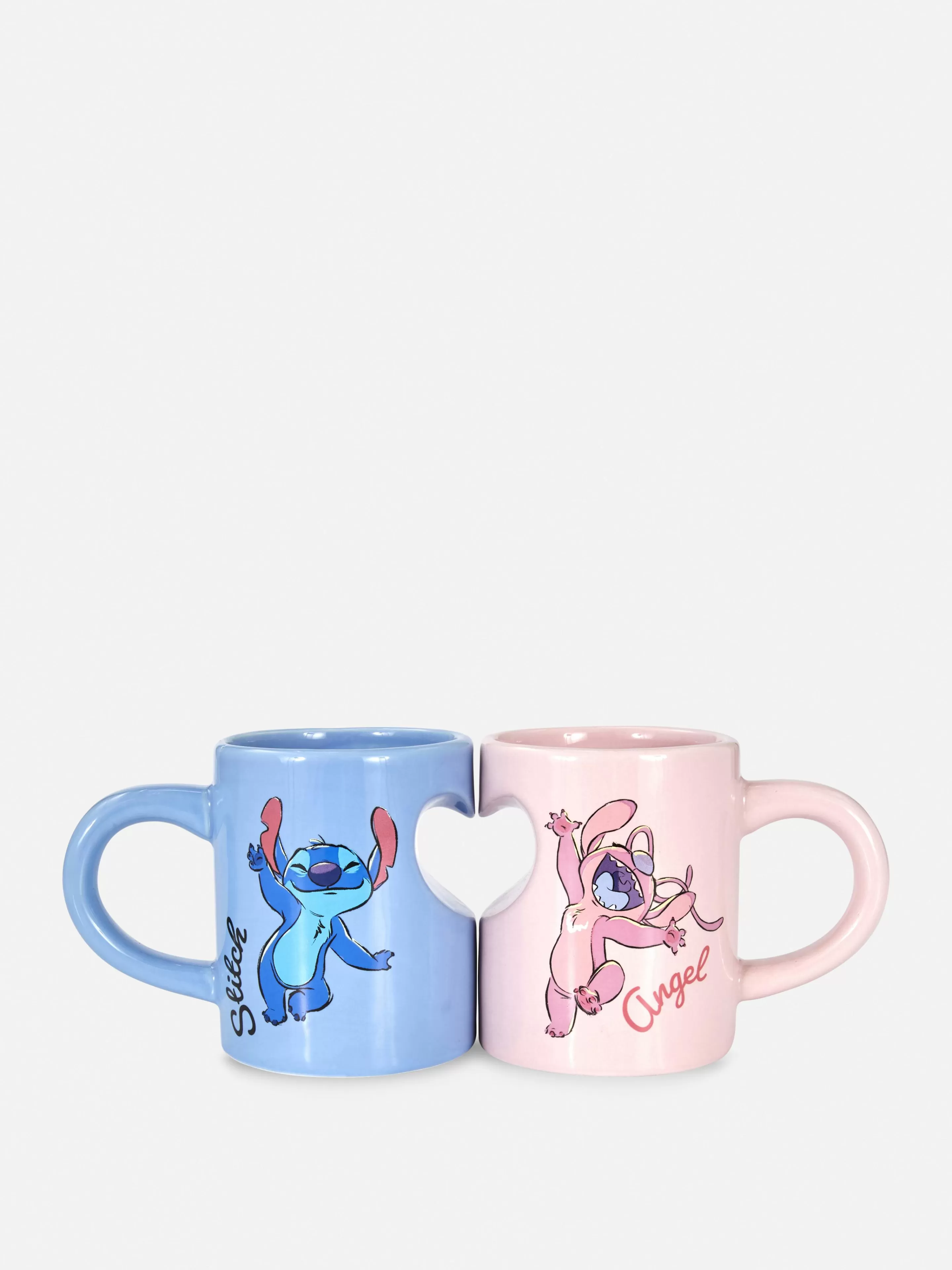 Primark Tazas Y Tazones | Menaje | Set De Tazas Con Corazón De Ángel Y Stitch De Disney