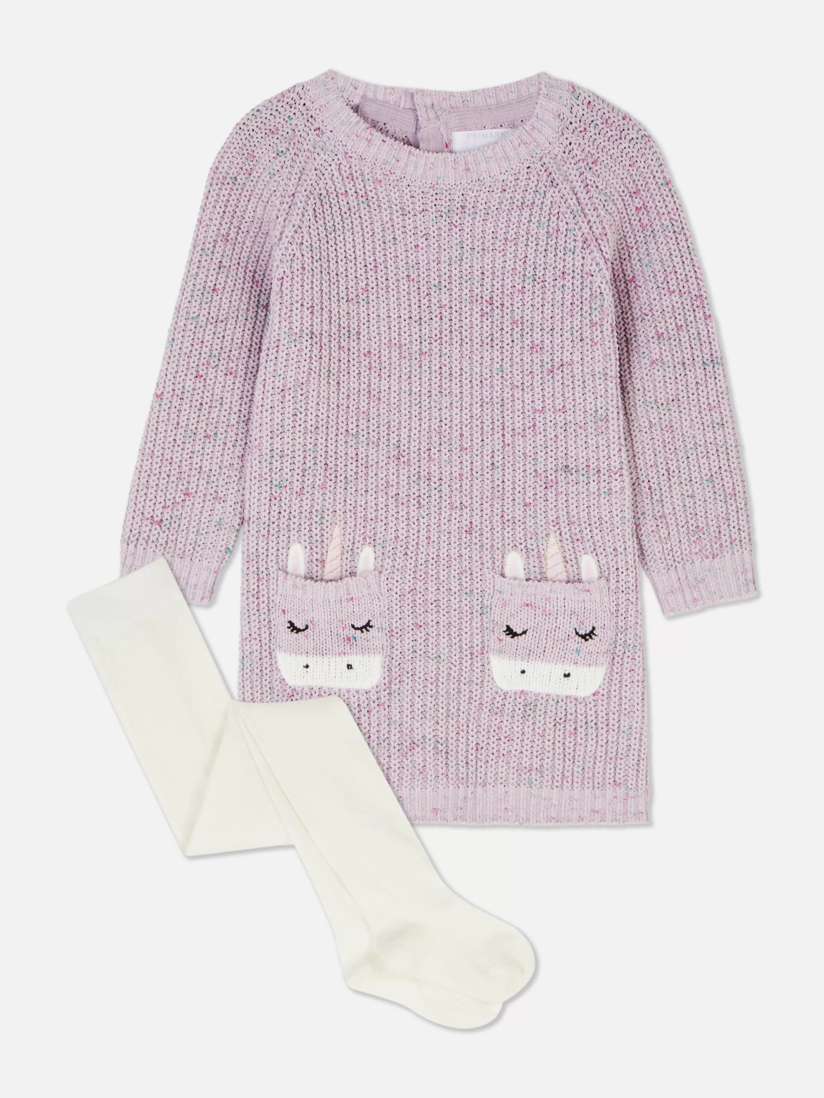 Primark Vestidos Y Faldas | Set De Vestido De Punto Y Medias Con Unicornio