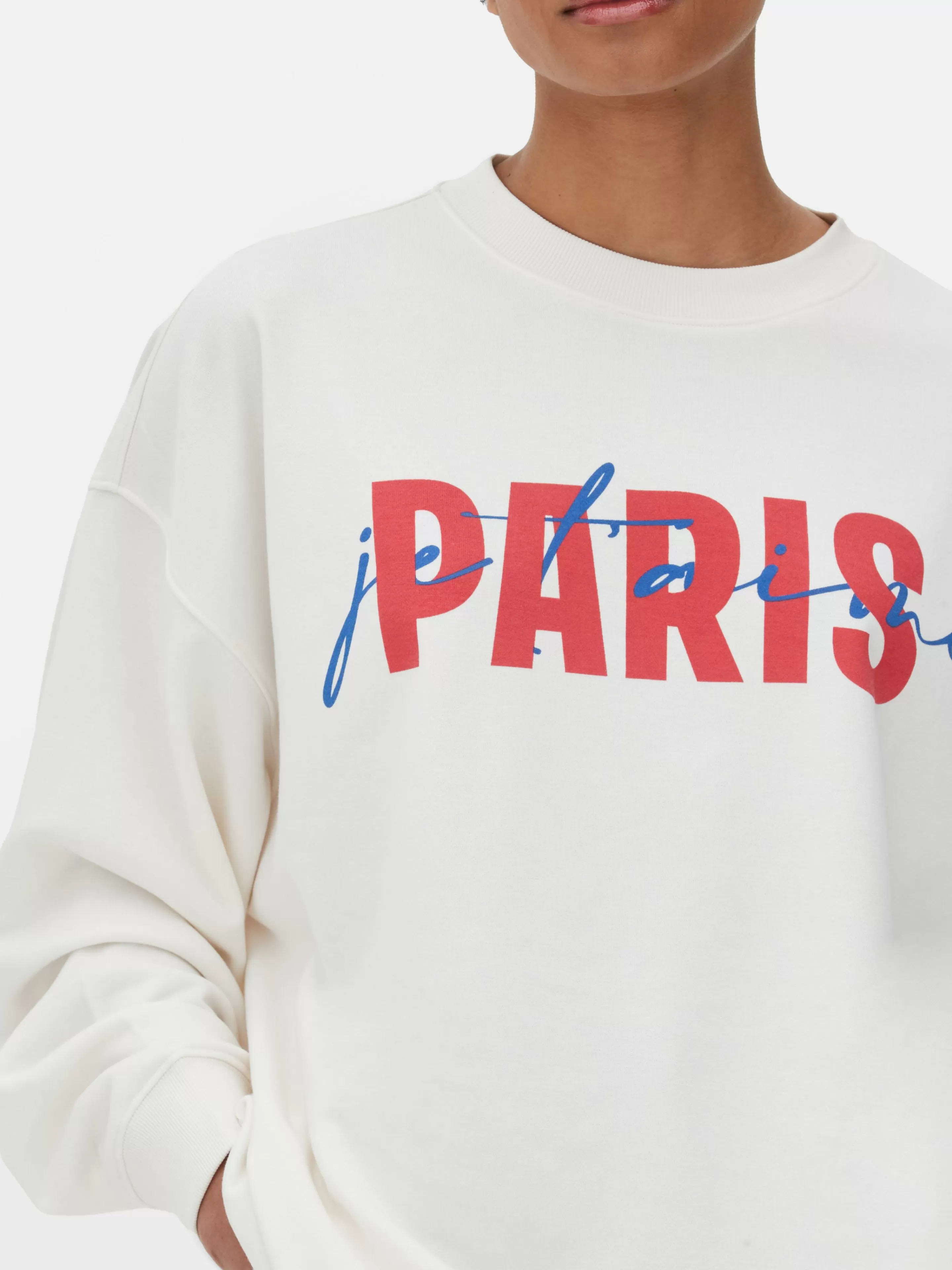 sudadera_con_grfico_paris_en_la_parte_delantera_3.webp Mujer Primark Sudaderas Con Y Sin Capucha | Sudadera Con Gráfico «Paris» En La Parte Delantera
