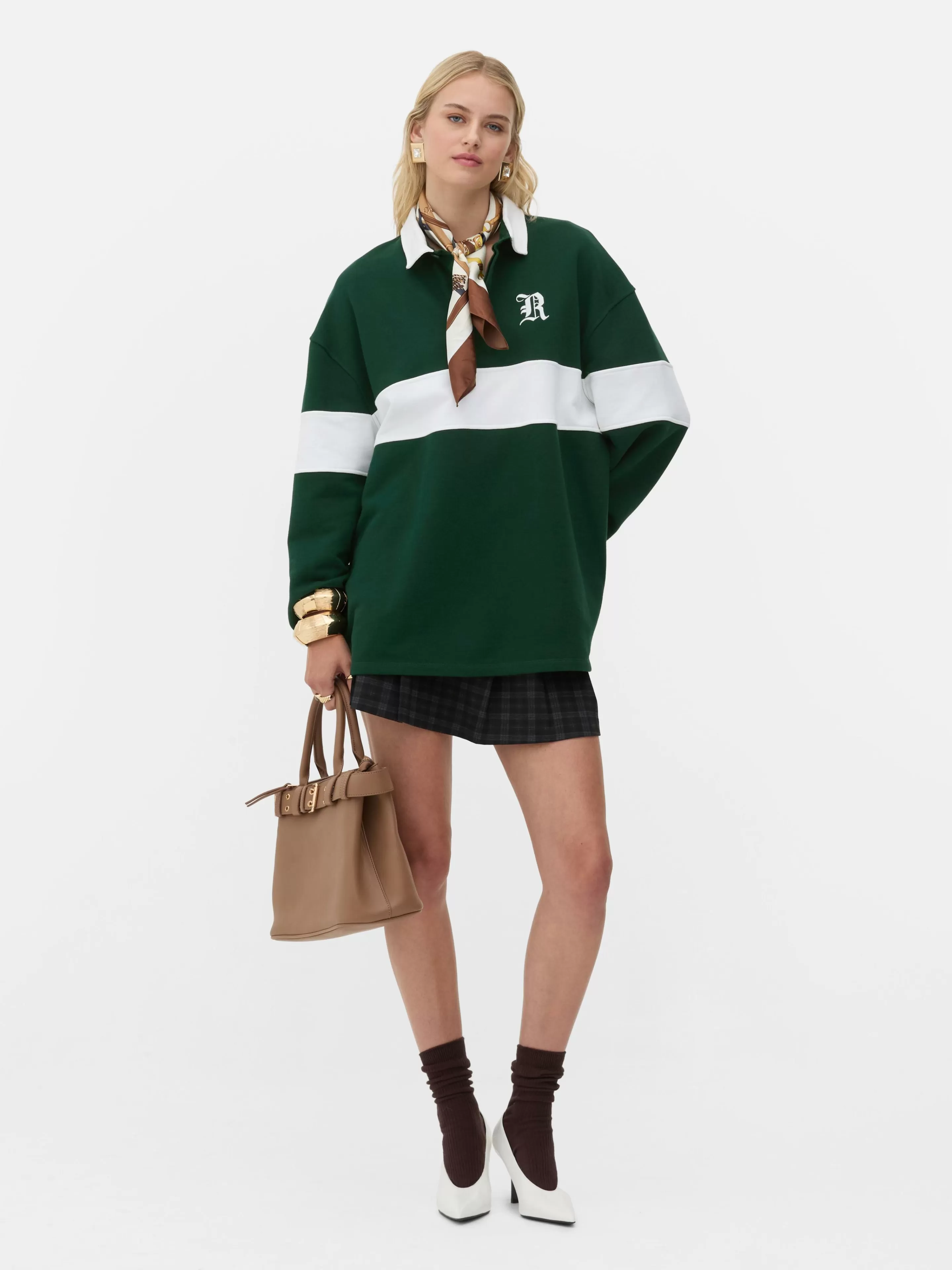 Mujer Primark Tops Y Camisetas | Sudadera Tipo Polo Extragrande De Rita Ora