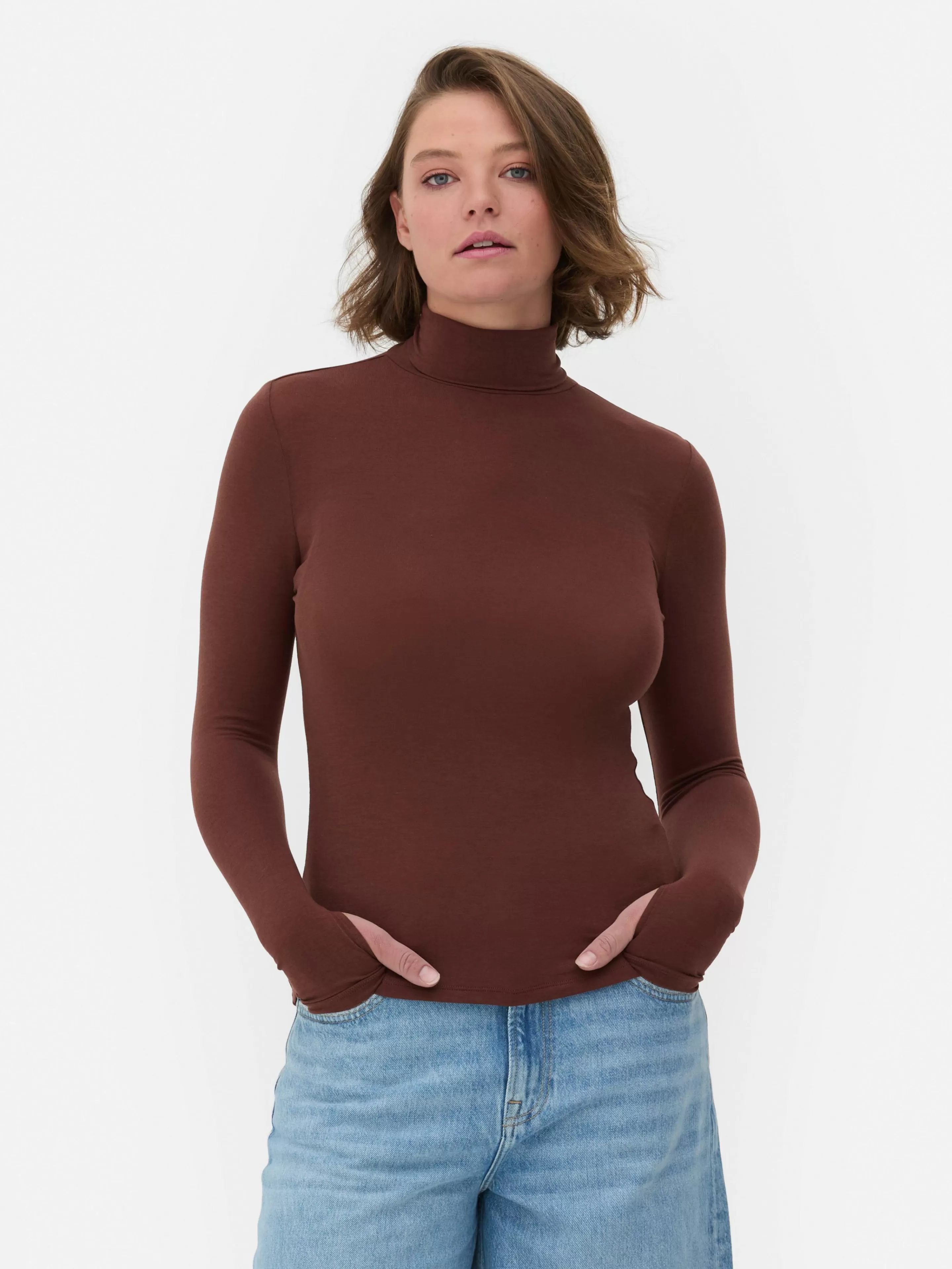 Mujer Primark Tops Y Camisetas | Top De Cuello Vuelto Y Manga Larga De Rita Ora
