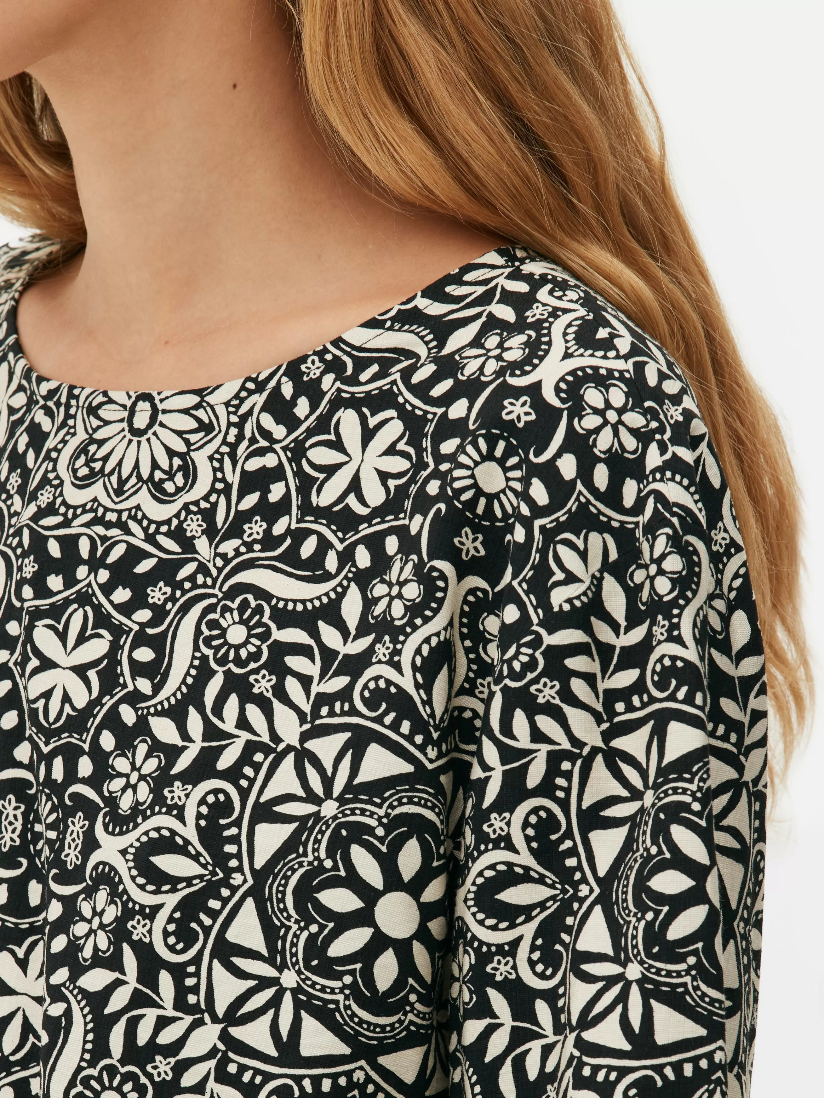 Mujer Primark Camisas Y Blusas | Top De Manga Larga Con Cordón De Ajuste Combinable