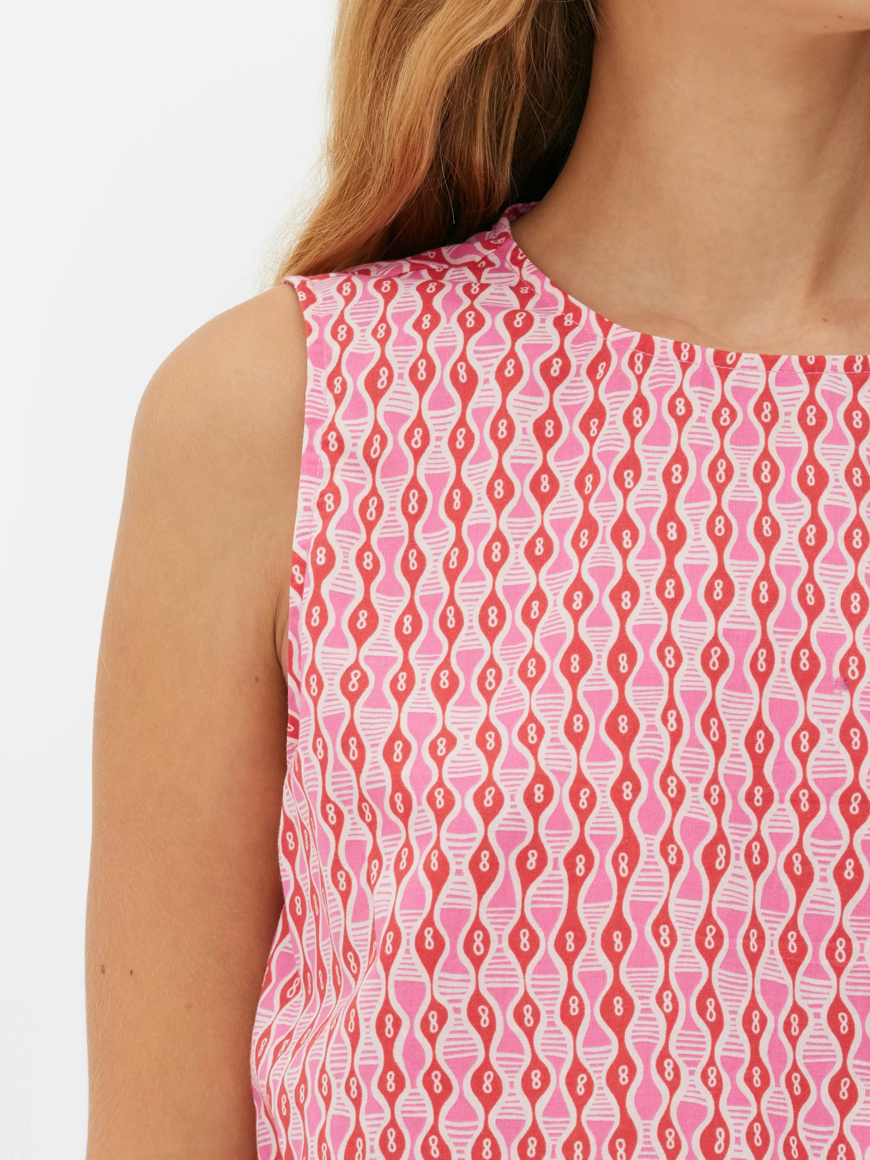 Mujer Primark Camisas Y Blusas | Top Estampado Con Cordón De Ajuste En El Bajo