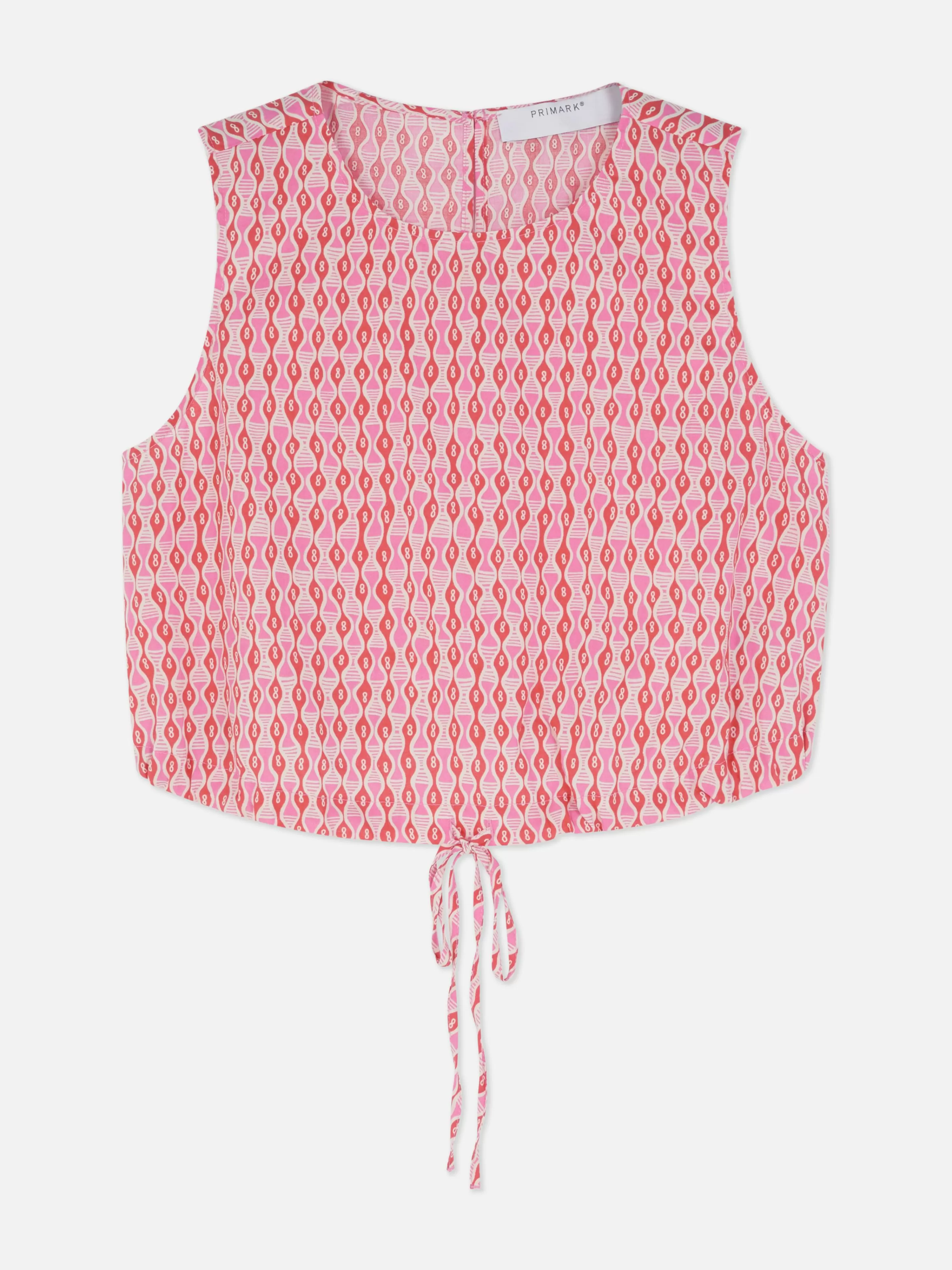 Mujer Primark Camisas Y Blusas | Top Estampado Con Cordón De Ajuste En El Bajo