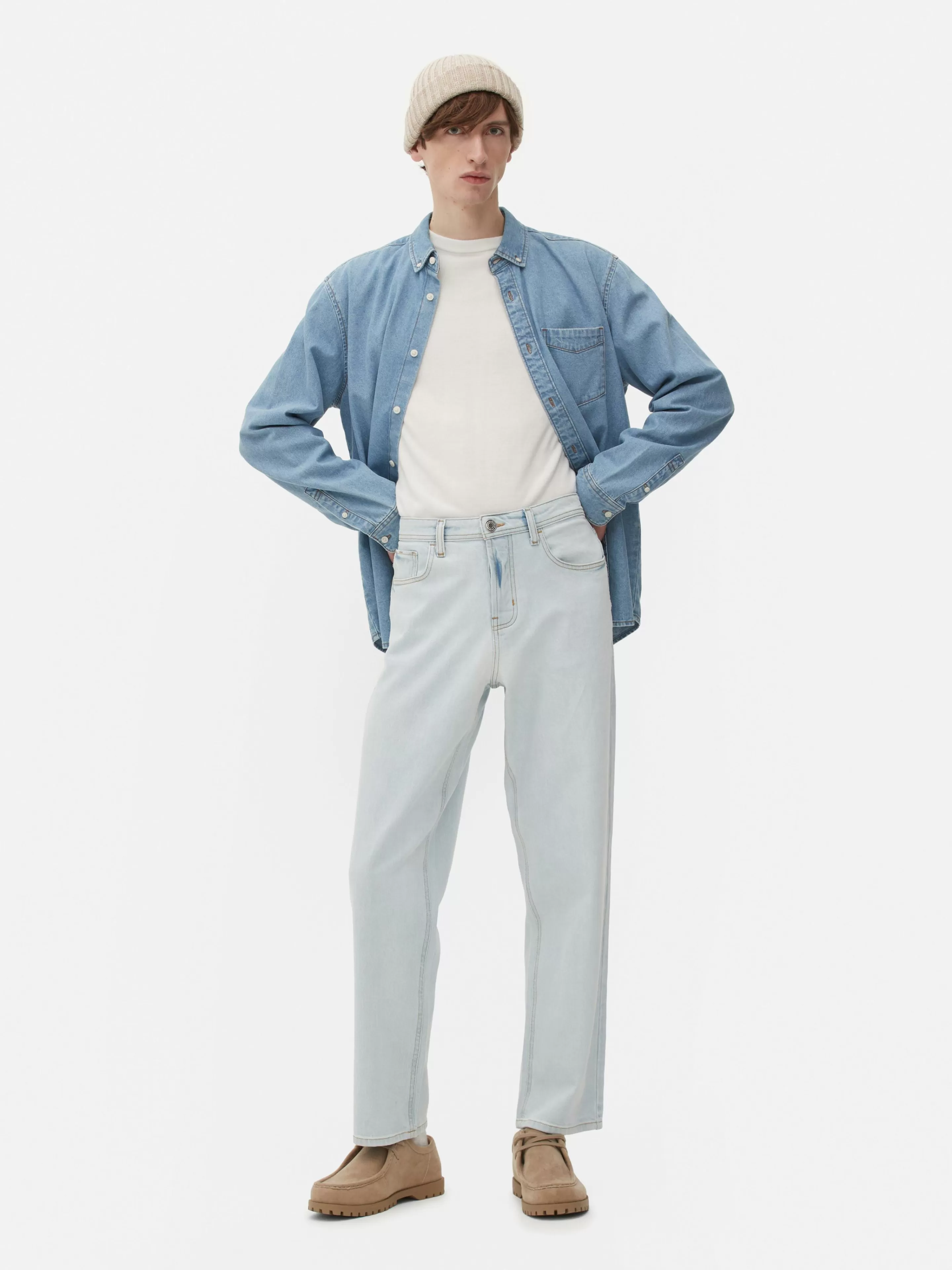 Hombre Primark Vaqueros | Vaqueros De Corte Holgado Y Pernera Recta