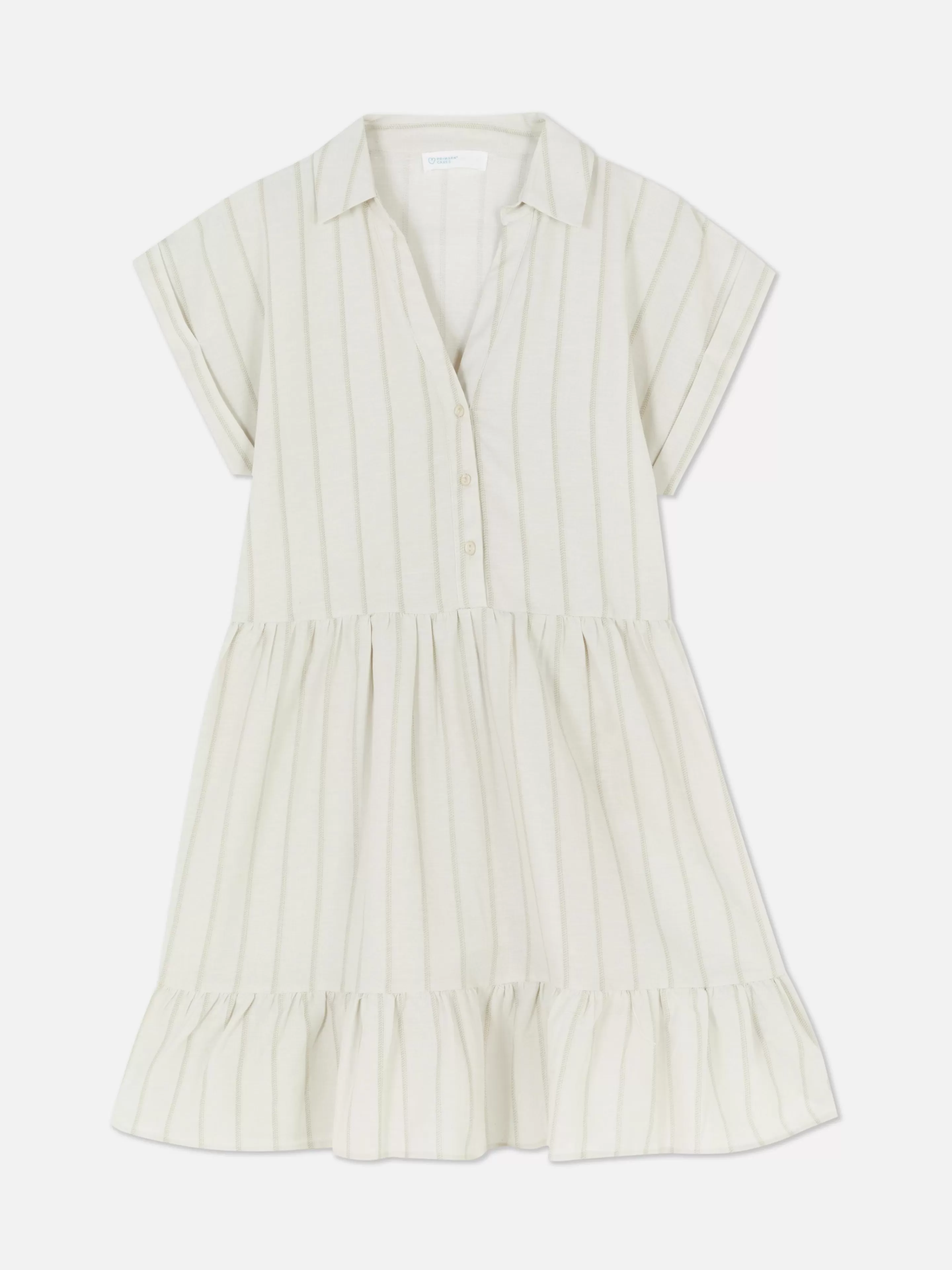 Mujer Primark Vestidos | Vestido Corto Camisero De Manga Corta