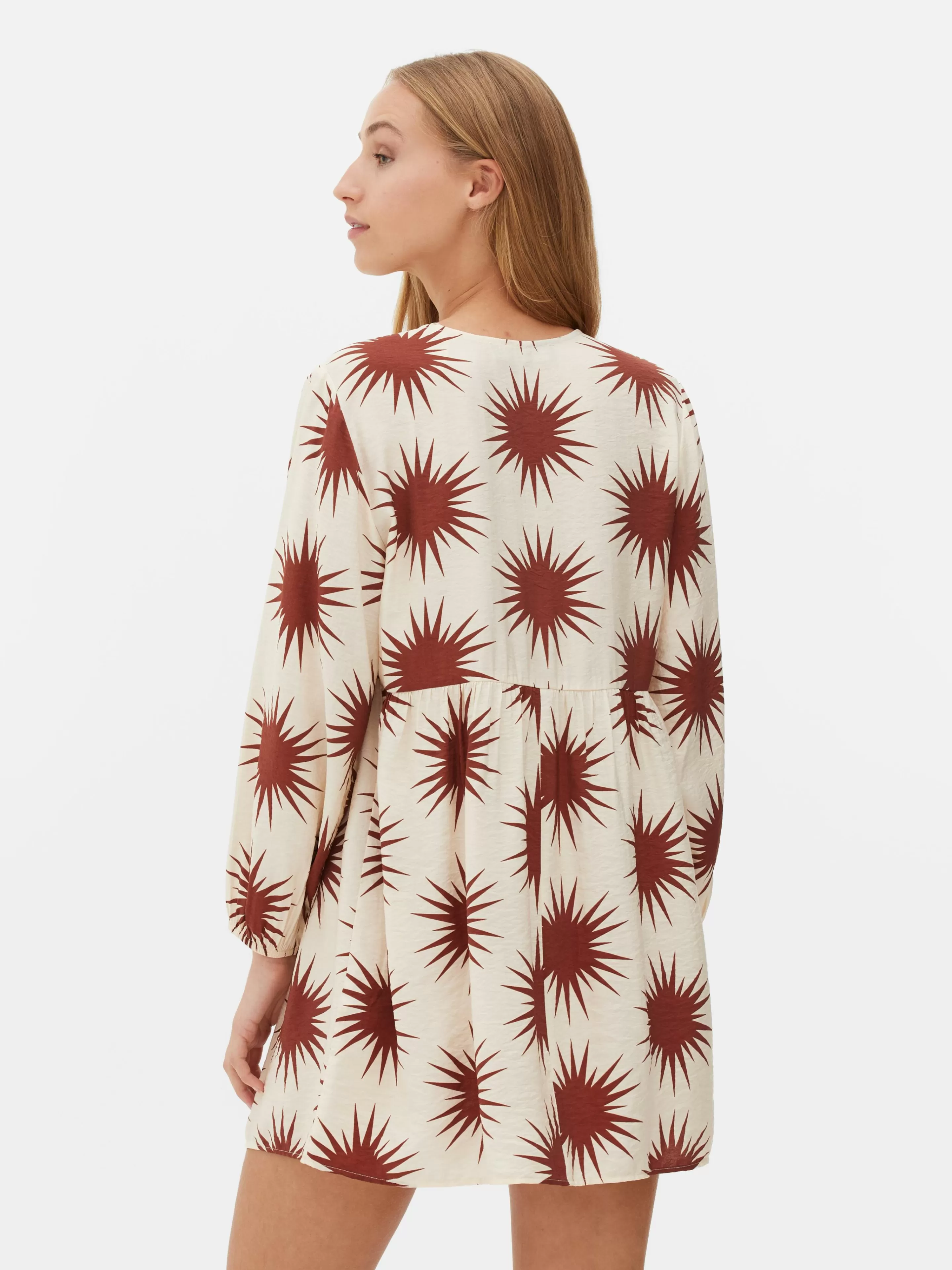 Mujer Primark Vestidos | Vestido Corto De Cuello De Pico Y Con Vuelo
