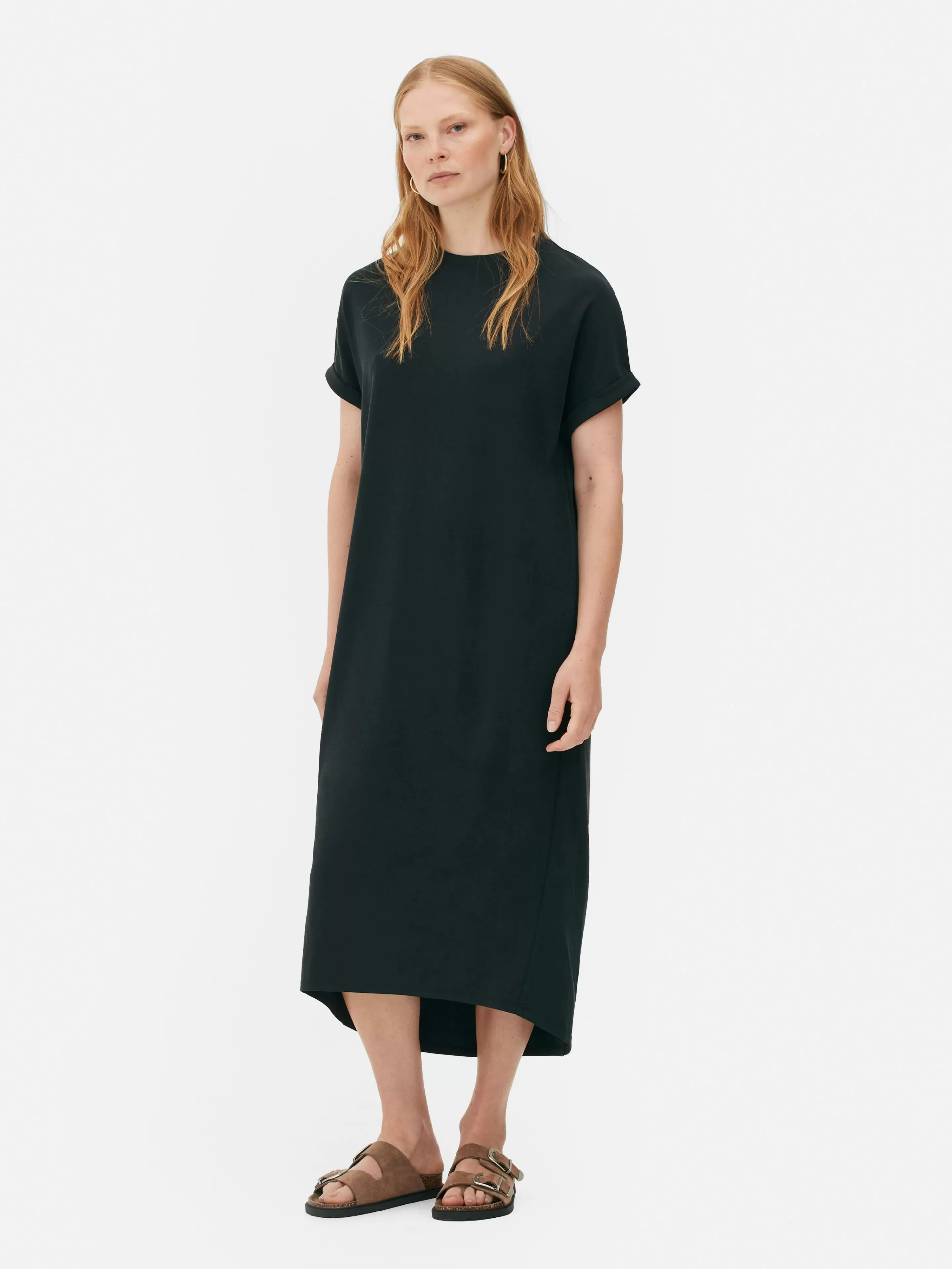 Mujer Primark Vestidos | Vestido Midi Tipo Camiseta De The Edit