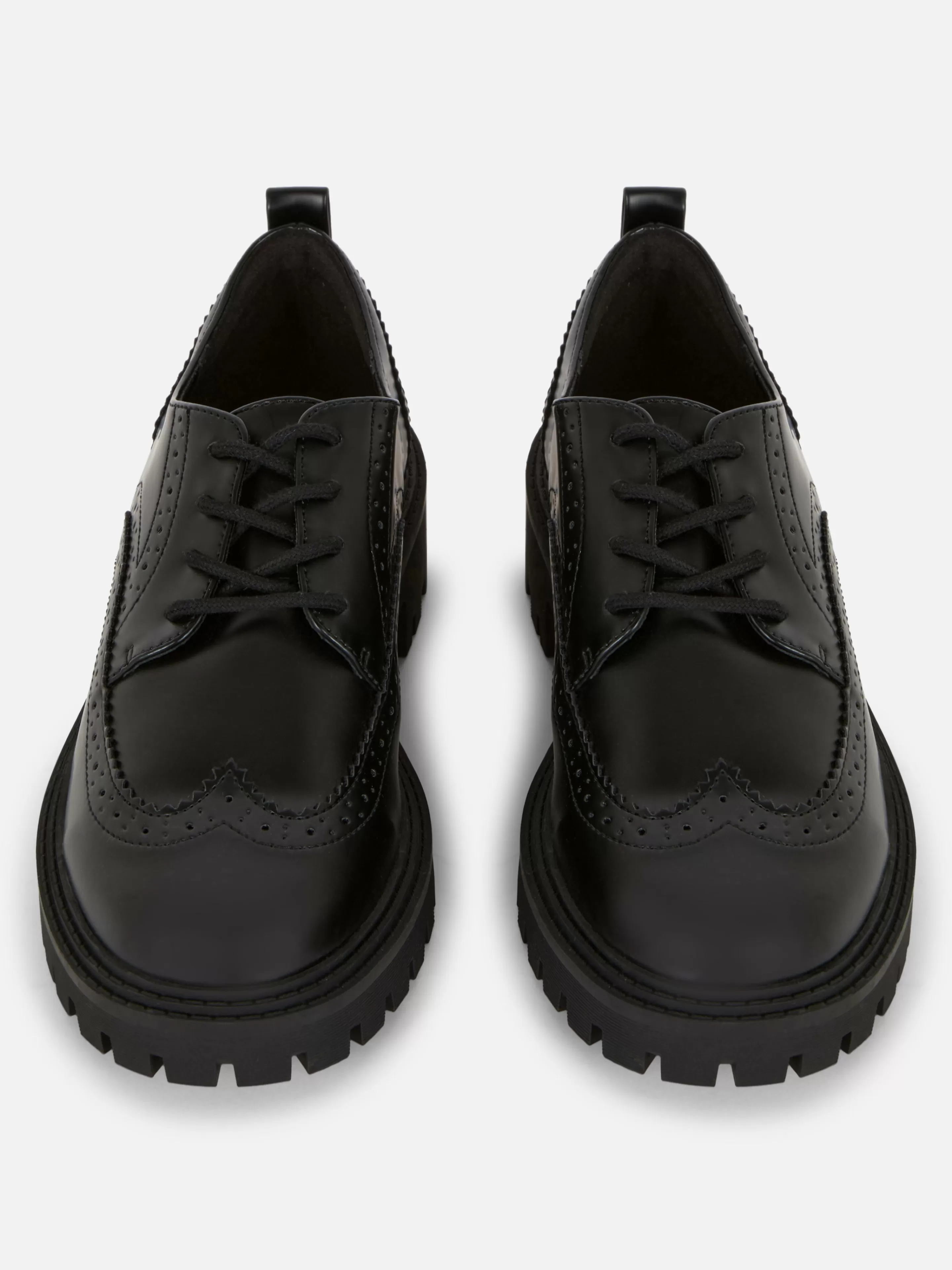 Mujer Primark Zapatos Planos | Zapatos Brogue Con Cordones Y Suela Gruesa