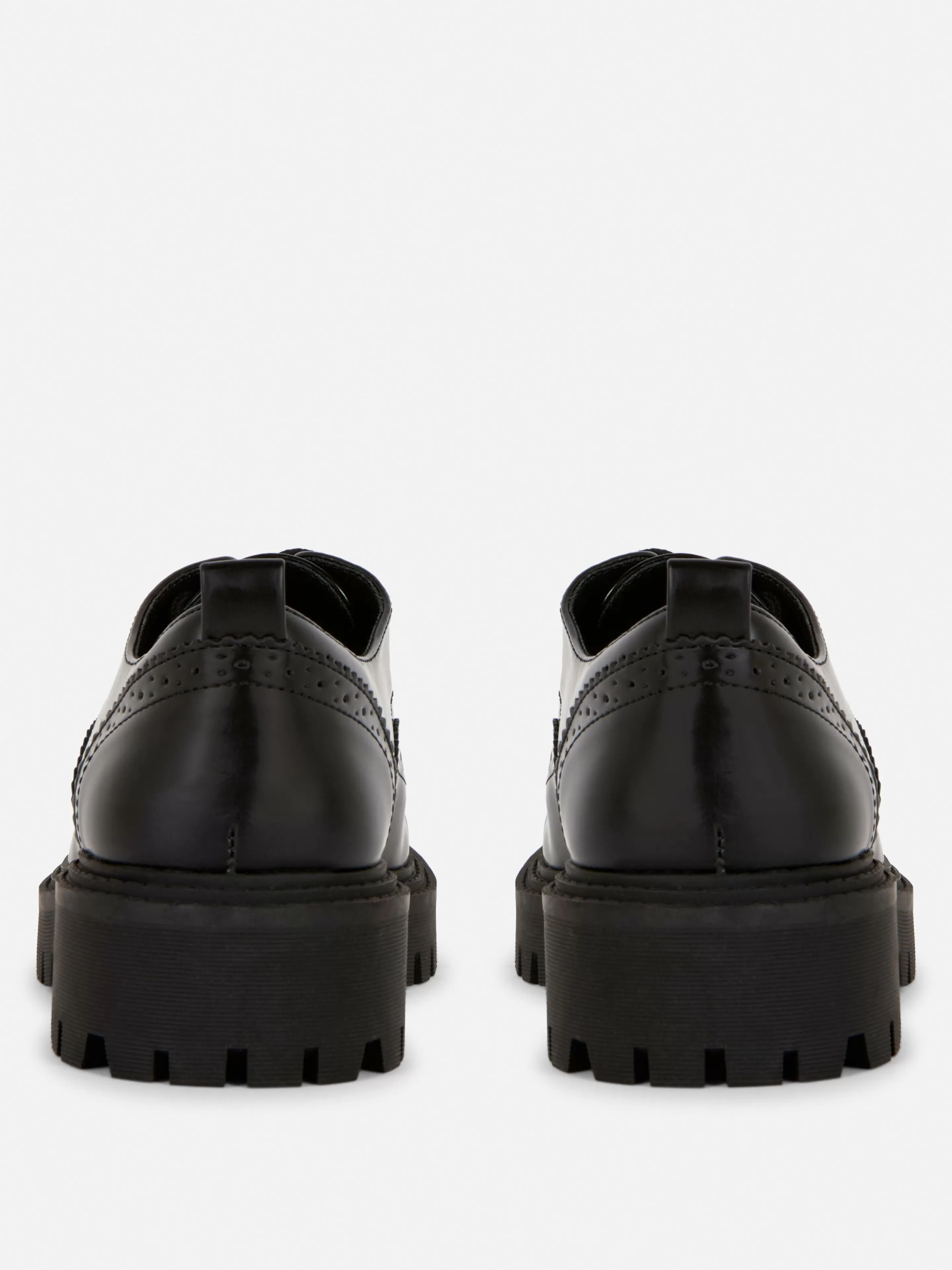 Mujer Primark Zapatos Planos | Zapatos Brogue Con Cordones Y Suela Gruesa
