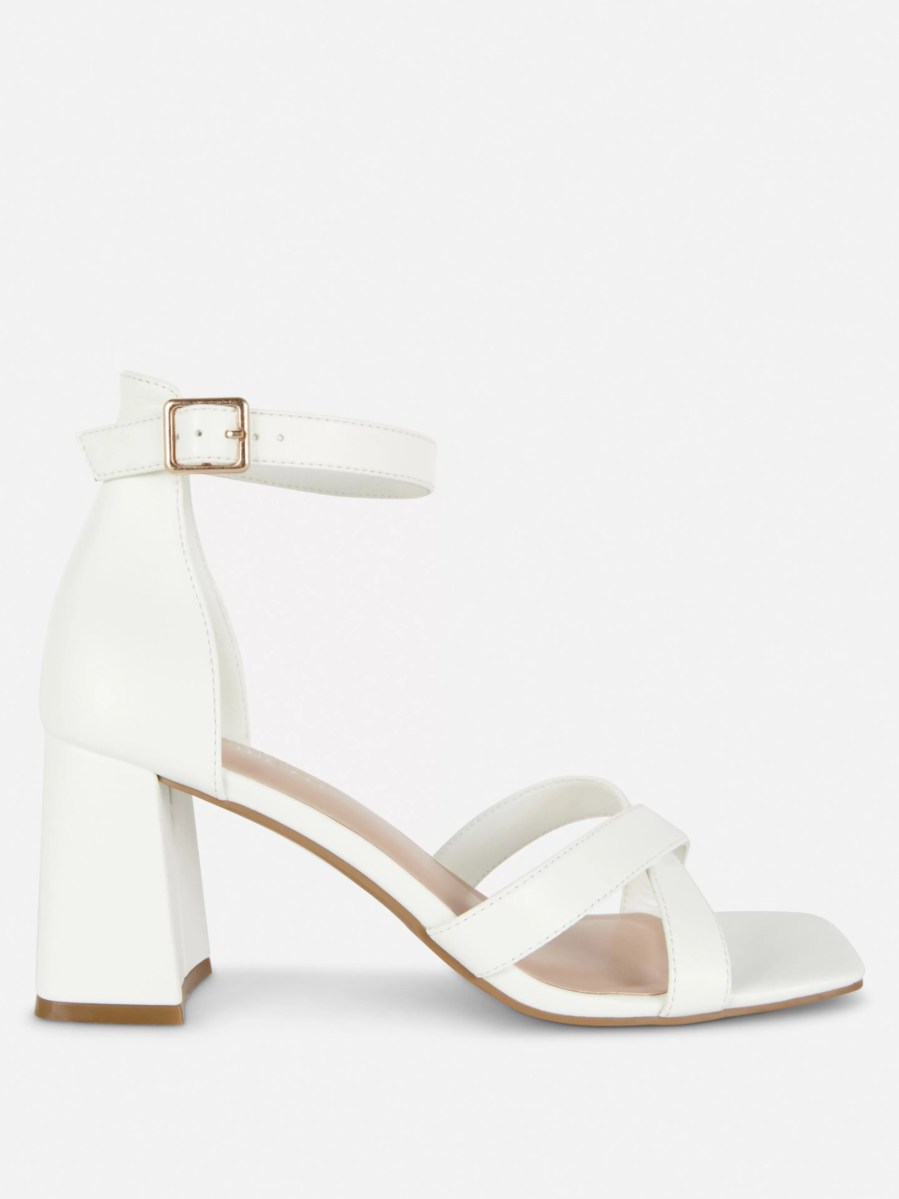Mujer Primark Tacones | Zapatos De Tacón De Horma Ancha Y Tiras Cruzadas