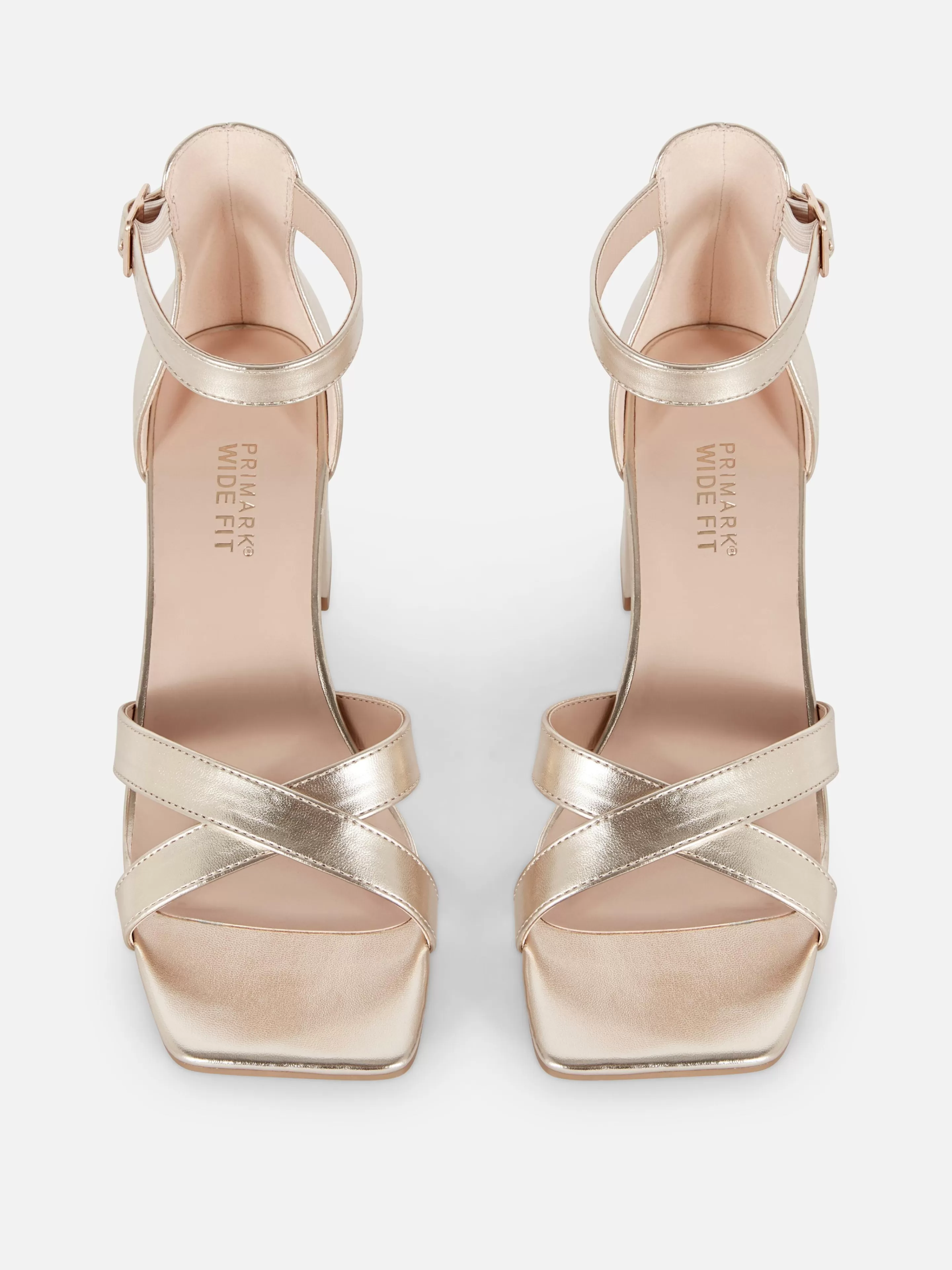 Mujer Primark Tacones | Zapatos De Tacón De Horma Ancha Y Tiras Cruzadas
