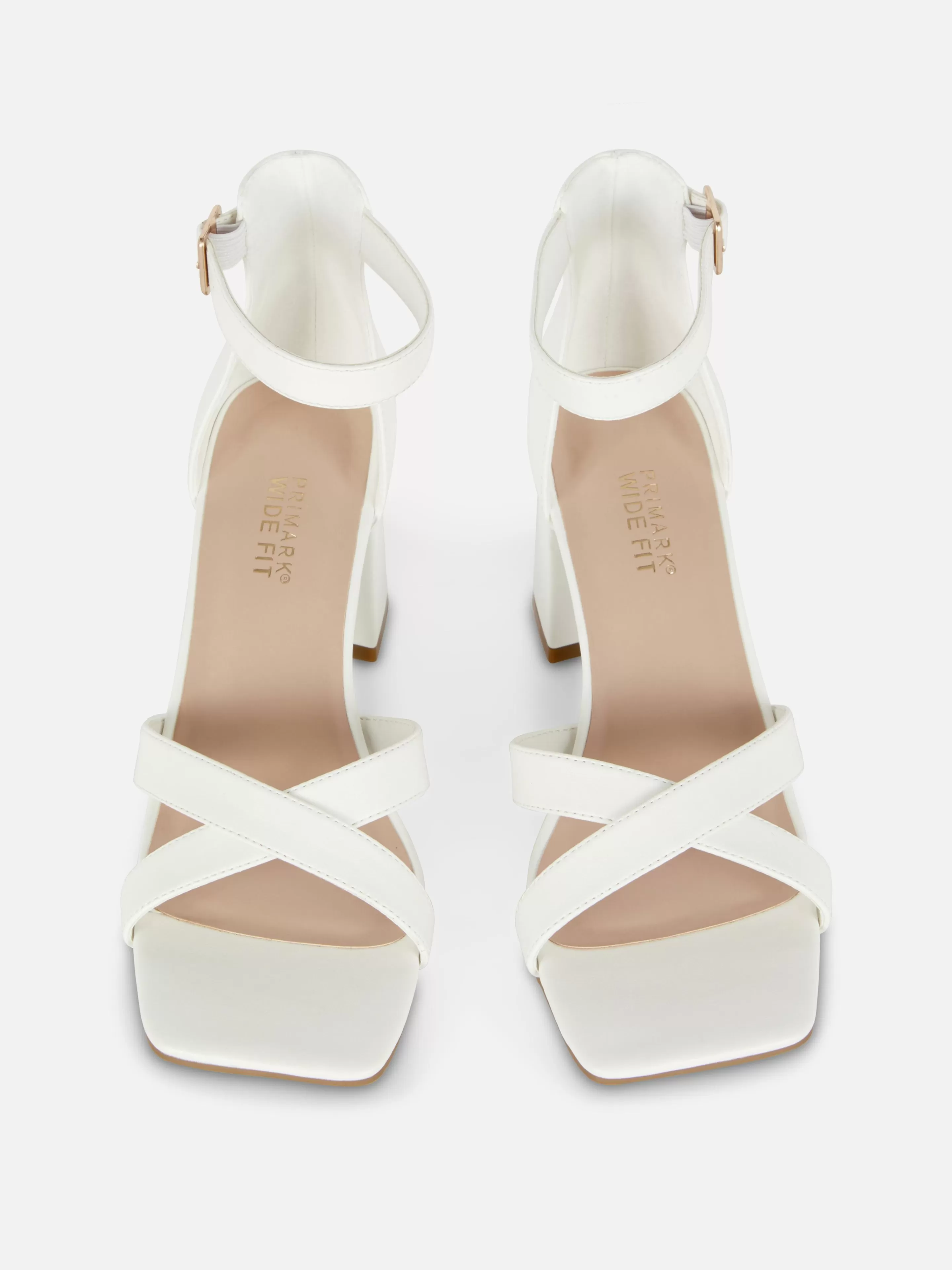 Mujer Primark Tacones | Zapatos De Tacón De Horma Ancha Y Tiras Cruzadas