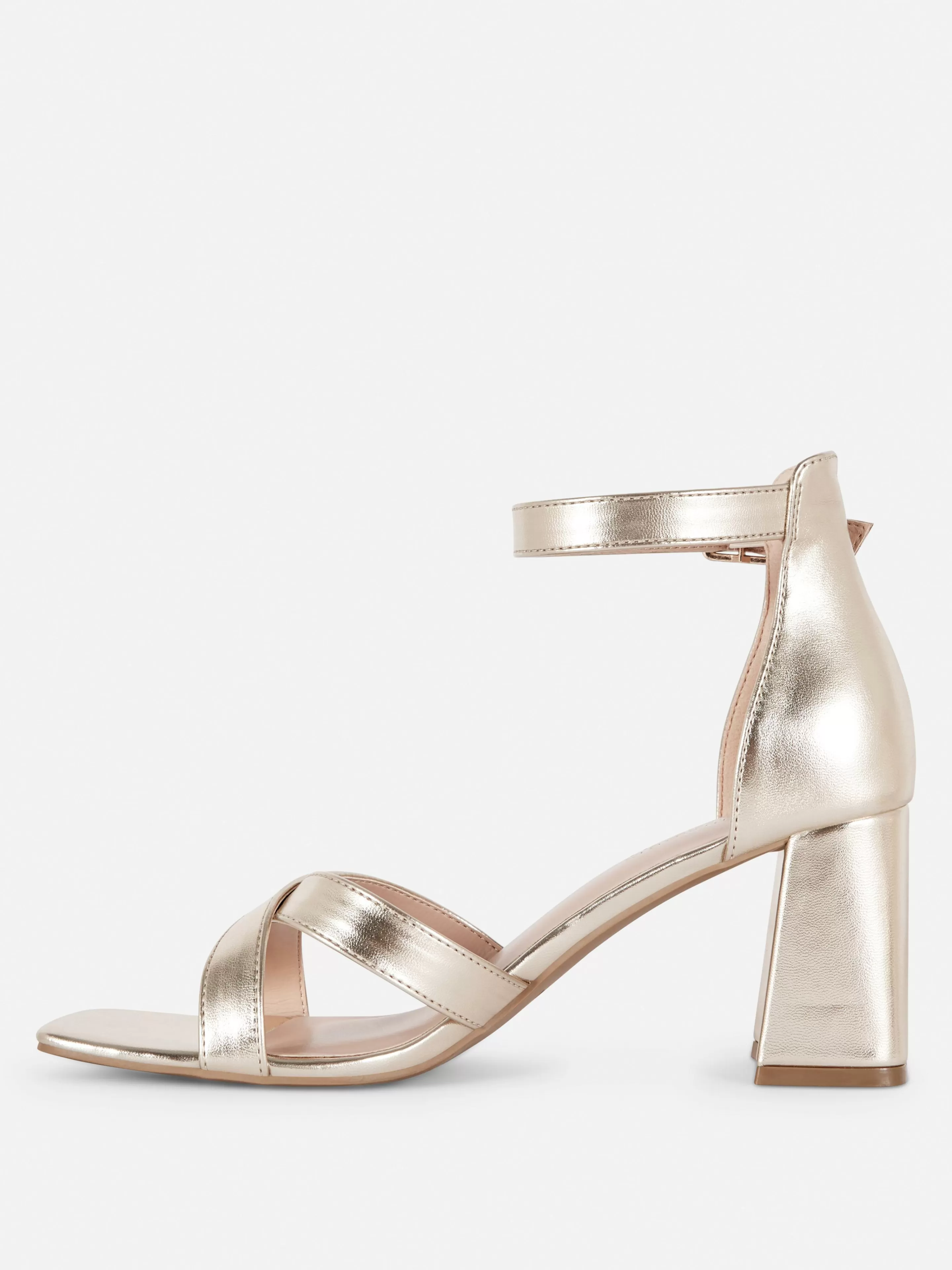 Mujer Primark Tacones | Zapatos De Tacón De Horma Ancha Y Tiras Cruzadas
