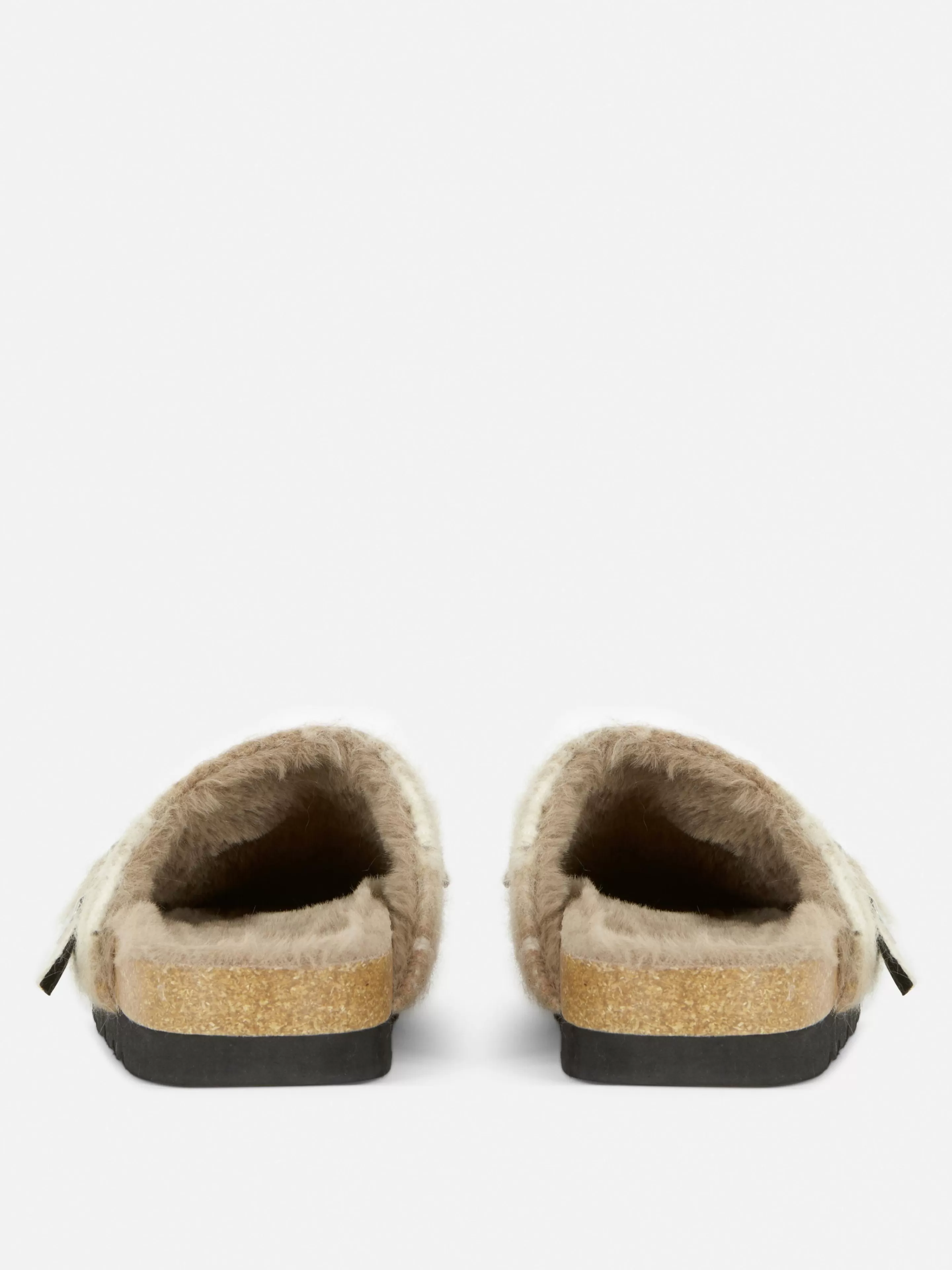 Mujer Primark Zapatillas De Estar En Casa | Zapatillas De Estar En Casa | Zuecos A Cuadros Y Forro Sintético De Rita Ora